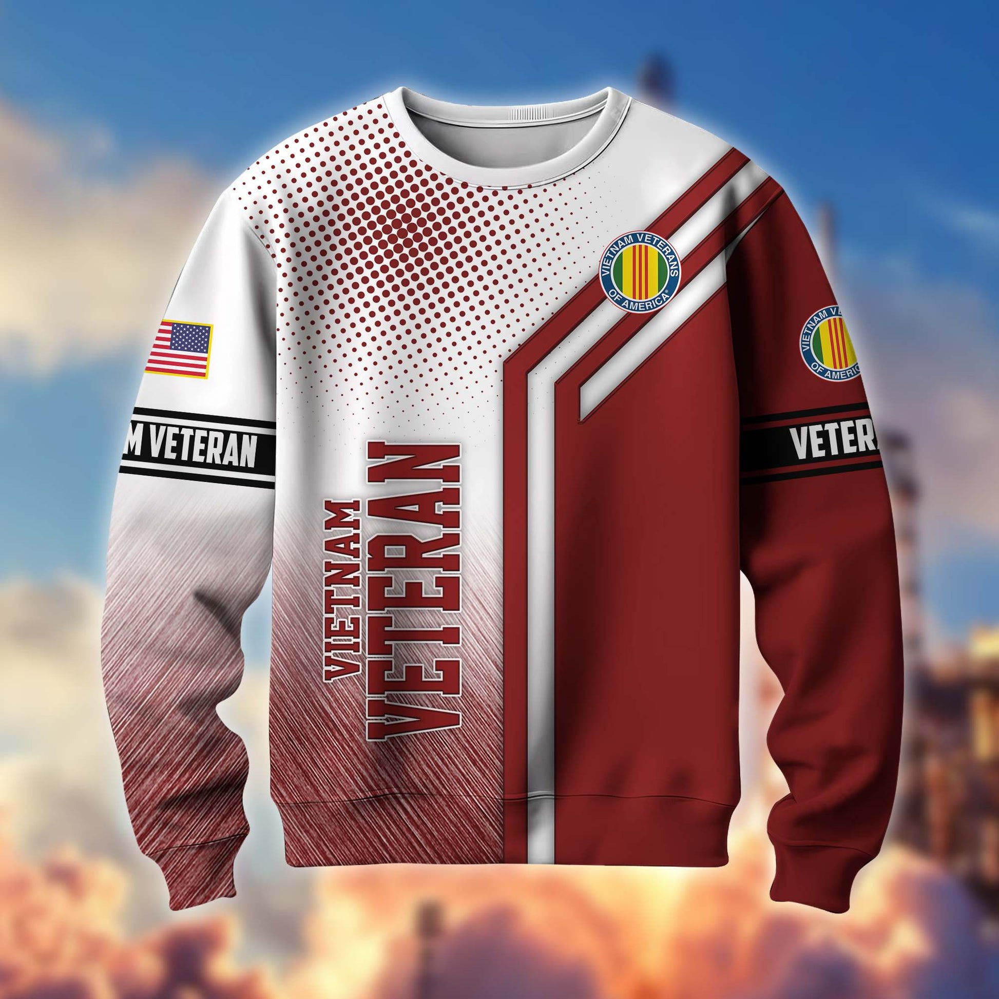 Premium US Veterans Sweatshirt APHN101211, Gifts For US Veterans, Gifts On Father's Day, Armed Forces Day, Independence Day, Veterans Day.