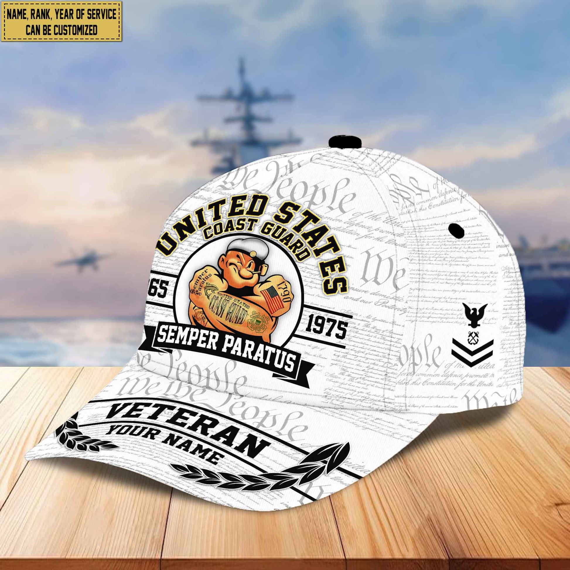 Premium USCG Veteran Custom Cap VPVC005605, Gifts For Coast Guard Veteran, Best Gifts On Independence Day, Veterans Day.