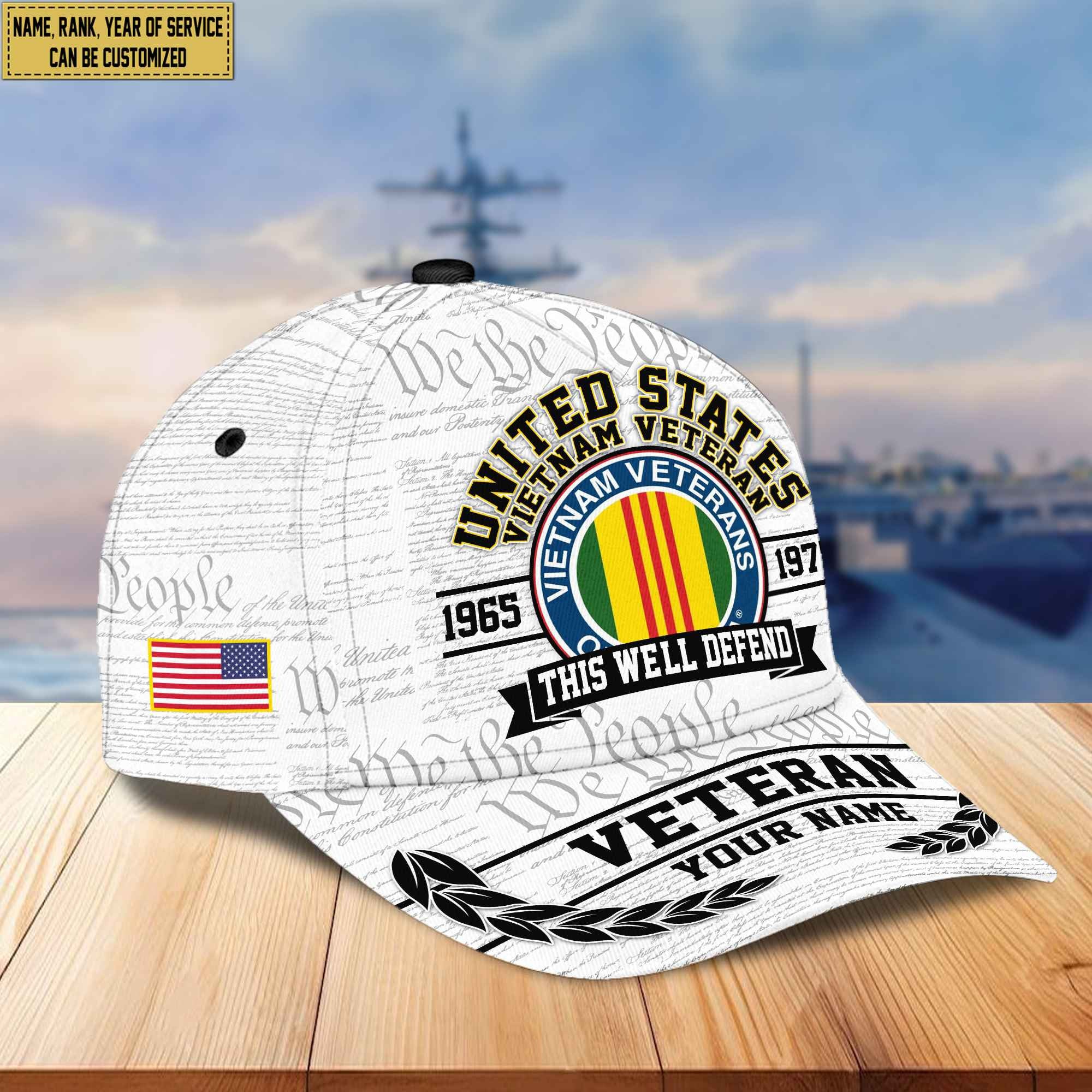 Premium Vietnam Veteran Custom Cap VPVC005606, Gifts For Vietnam Veteran, Best Gifts On Independence Day, Veterans Day.