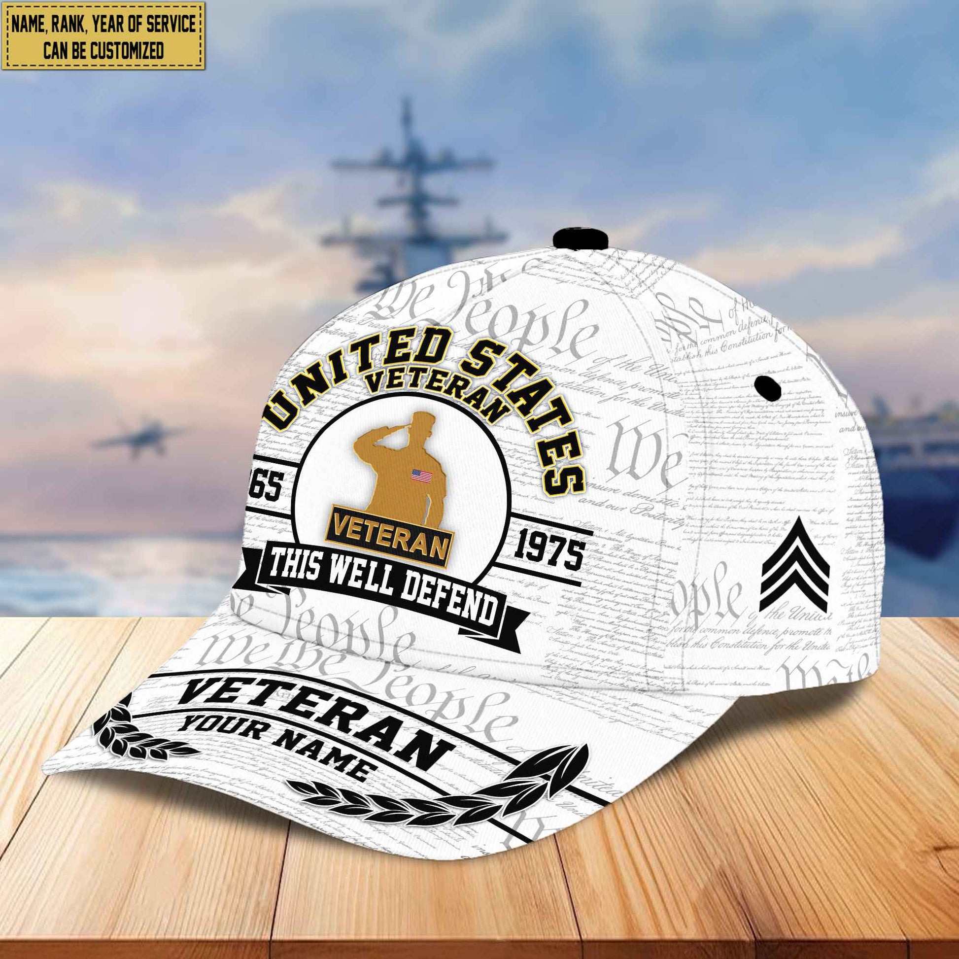 Premium US Veteran Custom Cap VPVC005607, Gifts For US Veteran, Best Gifts On Independence Day, Veterans Day.