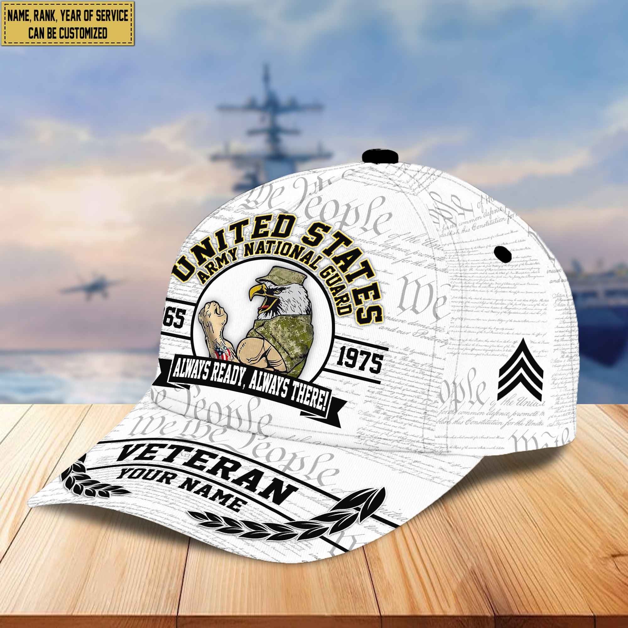 Premium Army National Guard Veteran Custom Cap VPVC005608, Gifts For Army National Guard Veteran, Best Gifts On Independence Day, Veterans Day.