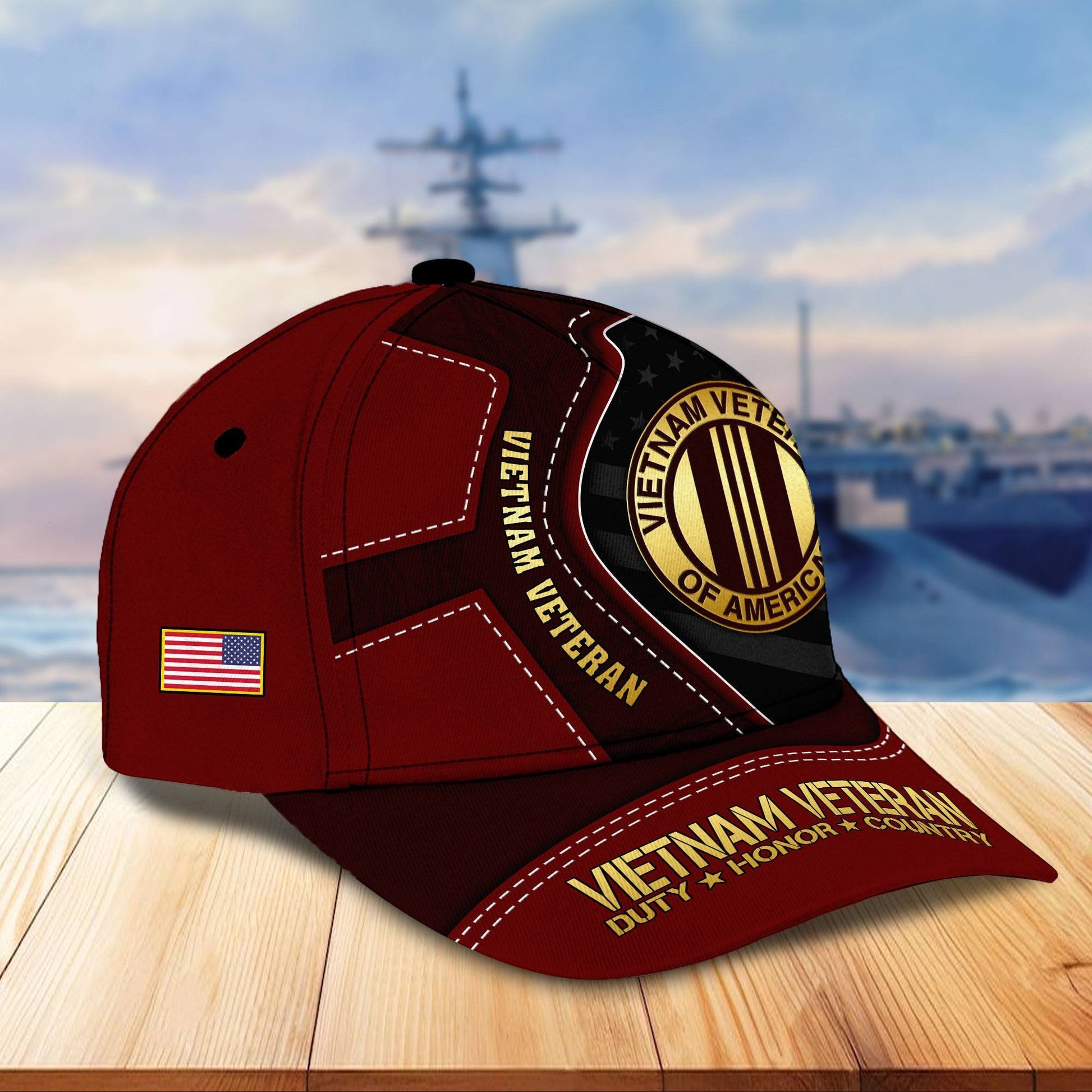 Premium US Veterans Cap BPHN040211, Gifts For US Veterans, Gifts On Father's Day, Armed Forces Day, Independence Day, Veterans Day.