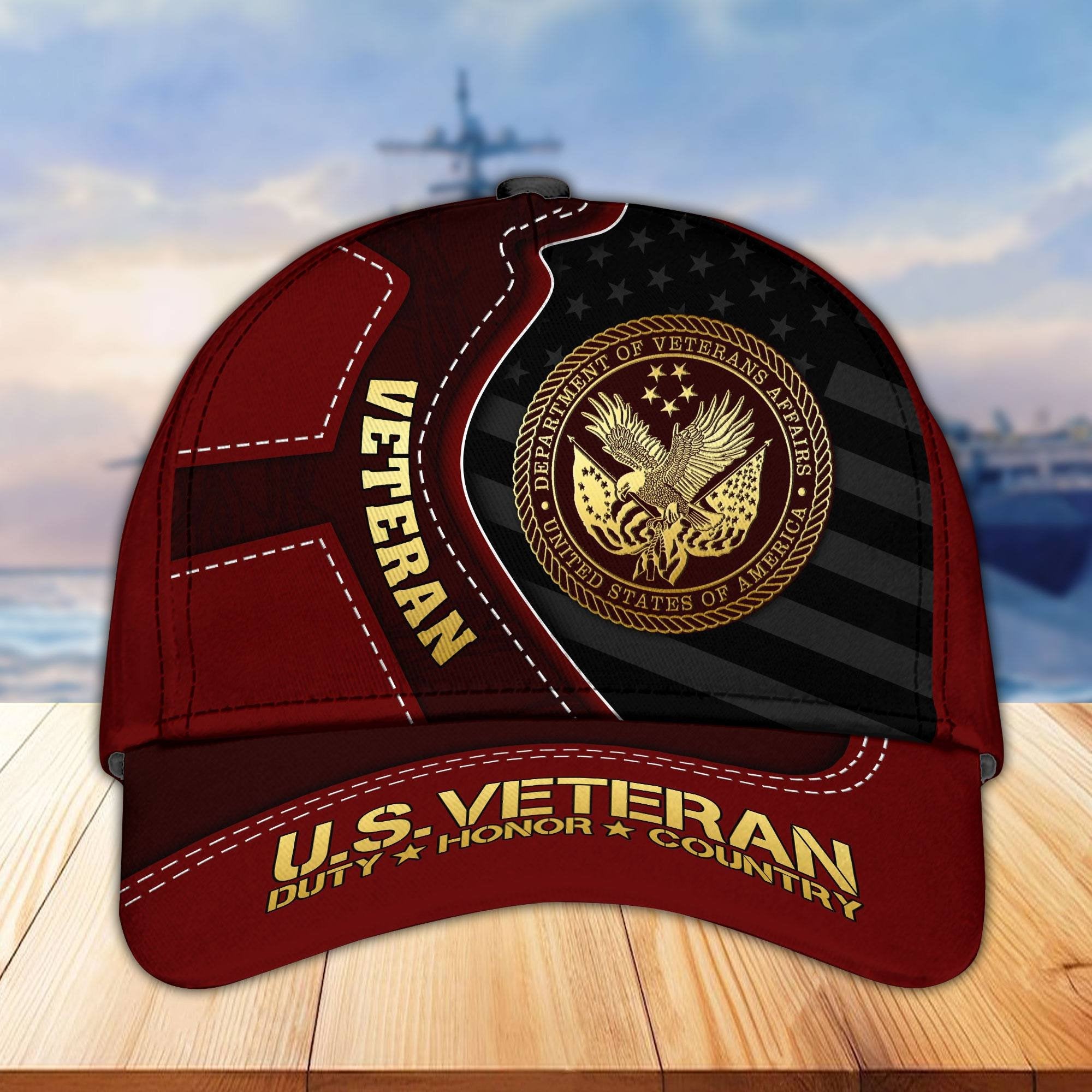 Premium US Veterans Cap BPHN040211, Gifts For US Veterans, Gifts On Father's Day, Armed Forces Day, Independence Day, Veterans Day.