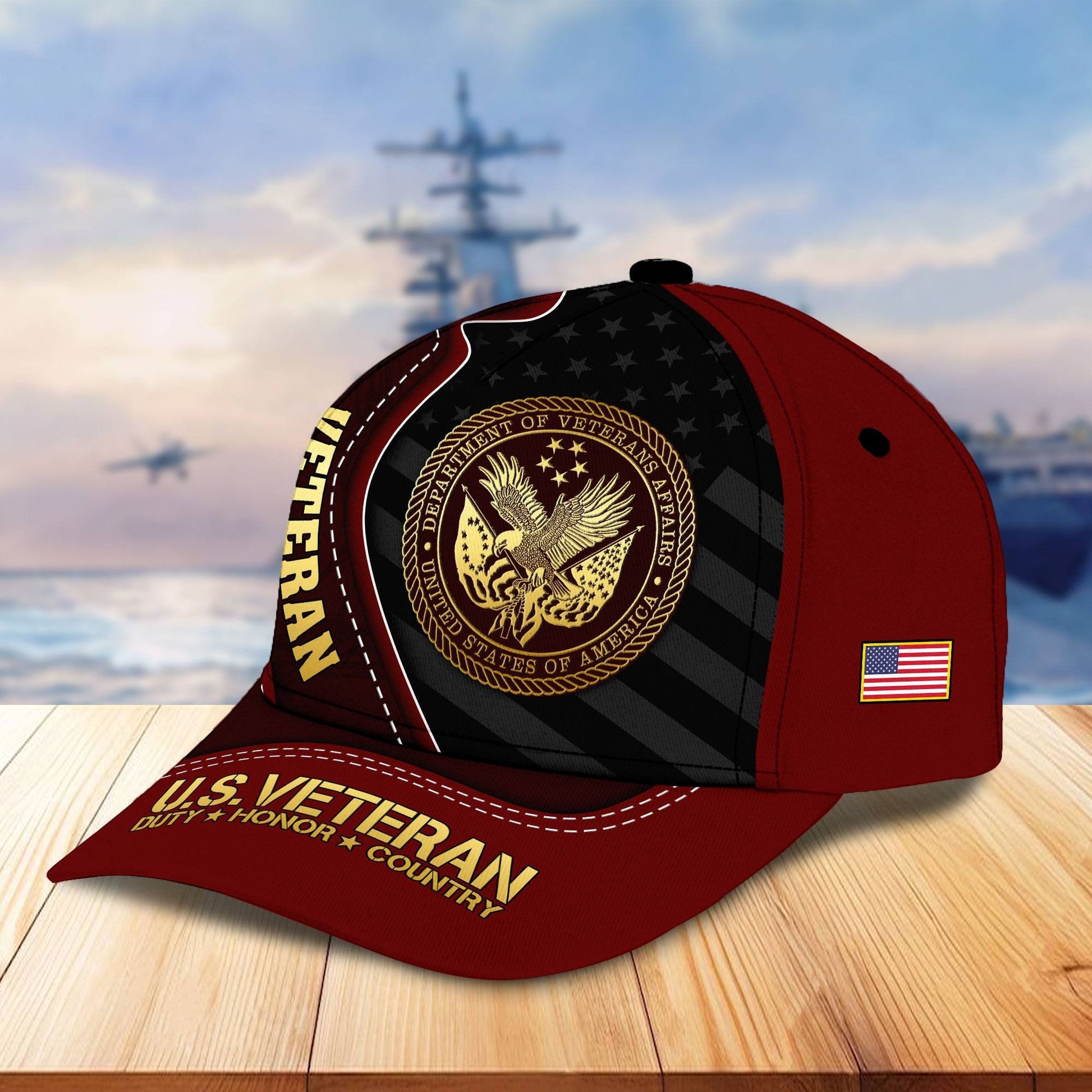 Premium US Veterans Cap BPHN040211, Gifts For US Veterans, Gifts On Father's Day, Armed Forces Day, Independence Day, Veterans Day.