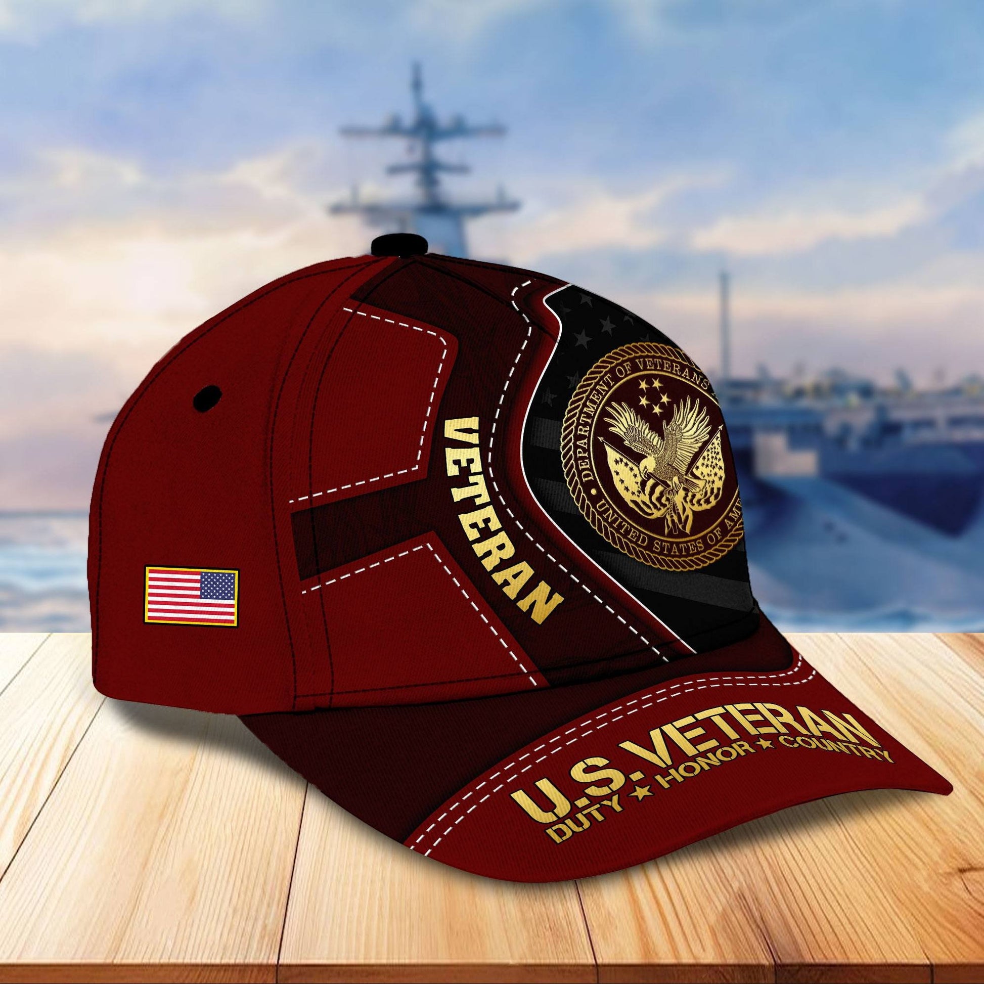 Premium US Veterans Cap BPHN040211, Gifts For US Veterans, Gifts On Father's Day, Armed Forces Day, Independence Day, Veterans Day.