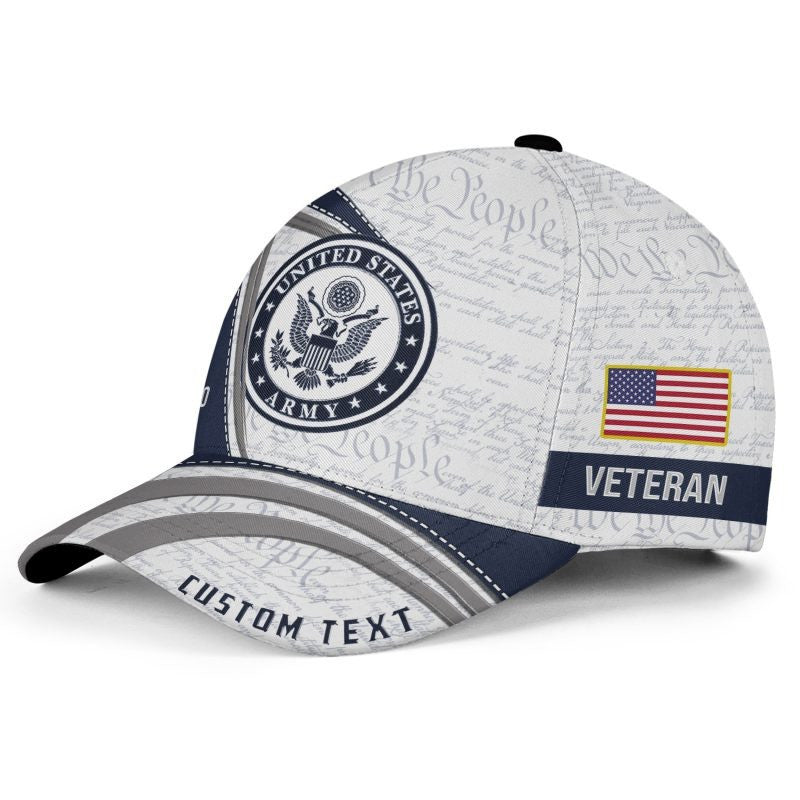 Premium Custom Name, Rank, US Army Cap VPVC000117, Gifts For Army Veteran, Gifts For Dad, For Husband, Best Gifts On Father's Day, Independence Day, Veterans Day.