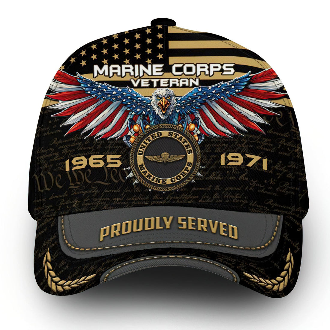 Premium Custom Name, Rank, Year, USMC Cap VPVC000120, Gifts For Marine Veteran, Best Gifts On Father's Day, Independence Day, Veterans Day.