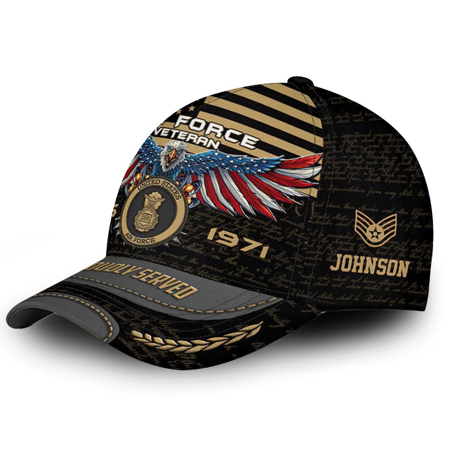Premium Custom USAF Cap VPVC000121, Gifts For Air Force Veteran, Best Gifts On Father's Day, Independence Day, Veterans Day.