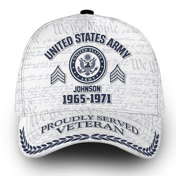 Premium Custom Name, Rank, US Army Cap VPVC000123, Gifts For Army Veteran, Gifts For Dad, For Husband, Best Gifts On Father's Day, Independence Day, Veterans Day.