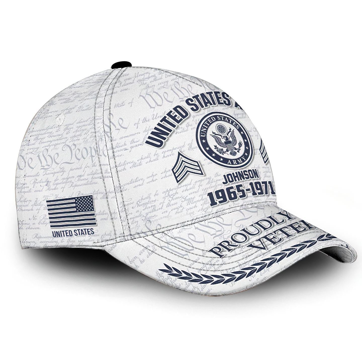 Premium Custom Name, Rank, US Army Cap VPVC000123, Gifts For Army Veteran, Gifts For Dad, For Husband, Best Gifts On Father's Day, Independence Day, Veterans Day.