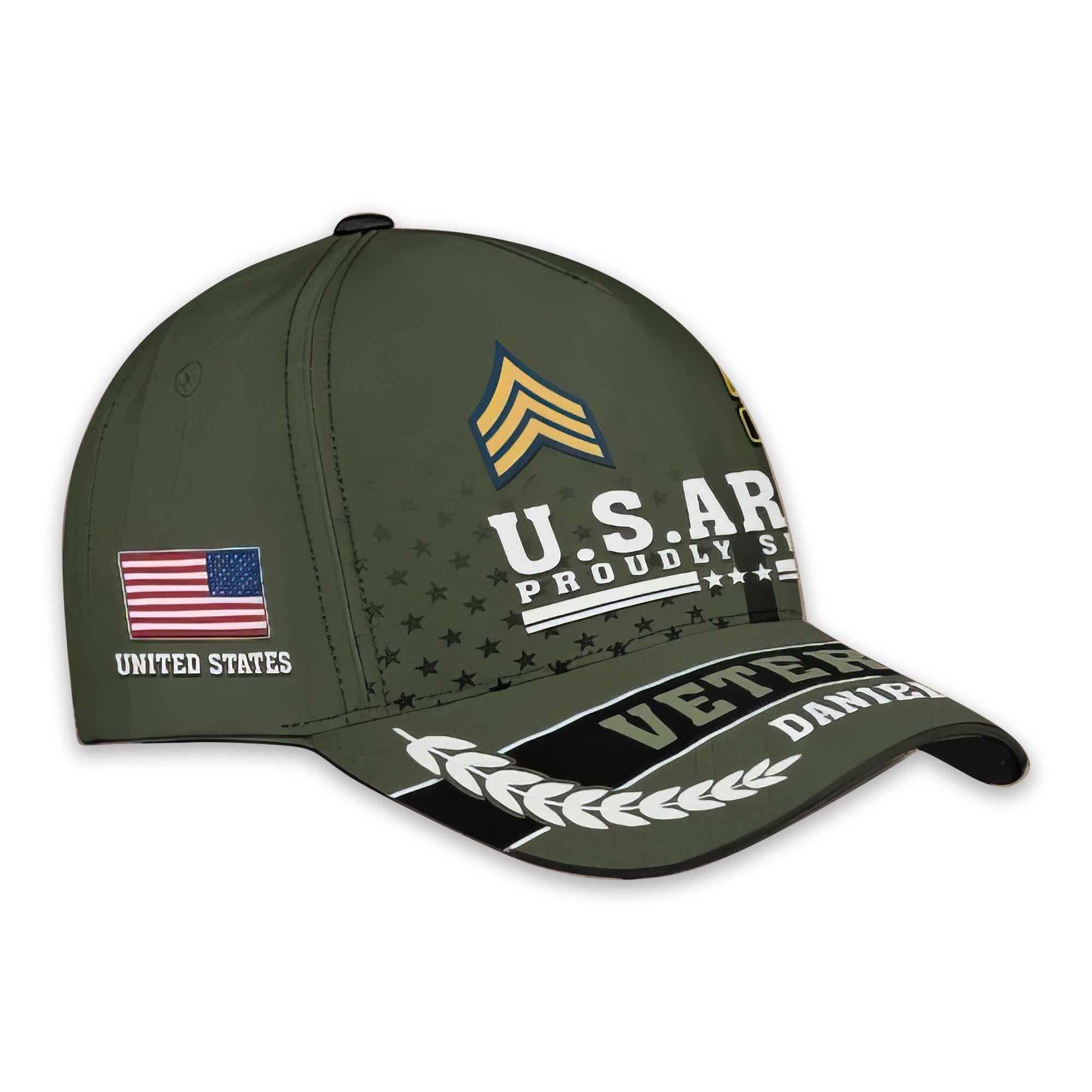 Premium Custom Name, Rank, US Army Cap VPVC000127, Gifts For Army Veteran, Gifts For Dad, For Husband, Best Gifts On Father's Day, Independence Day, Veterans Day.