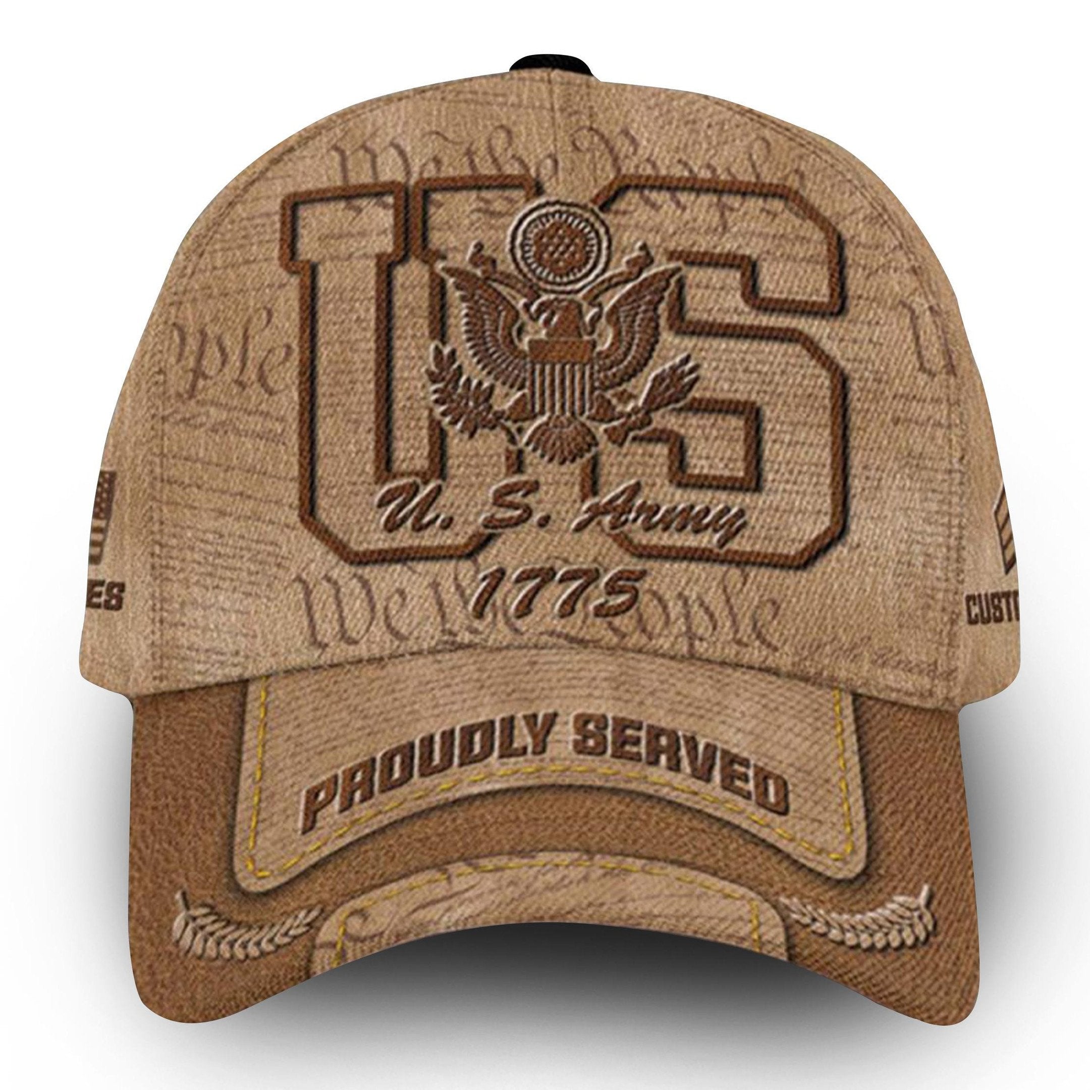 Premium Custom Name, Rank, US Army Cap VPVC000129, Gifts For Army Veteran, Gifts For Dad, For Husband, Best Gifts On Father's Day, Independence Day, Veterans Day.