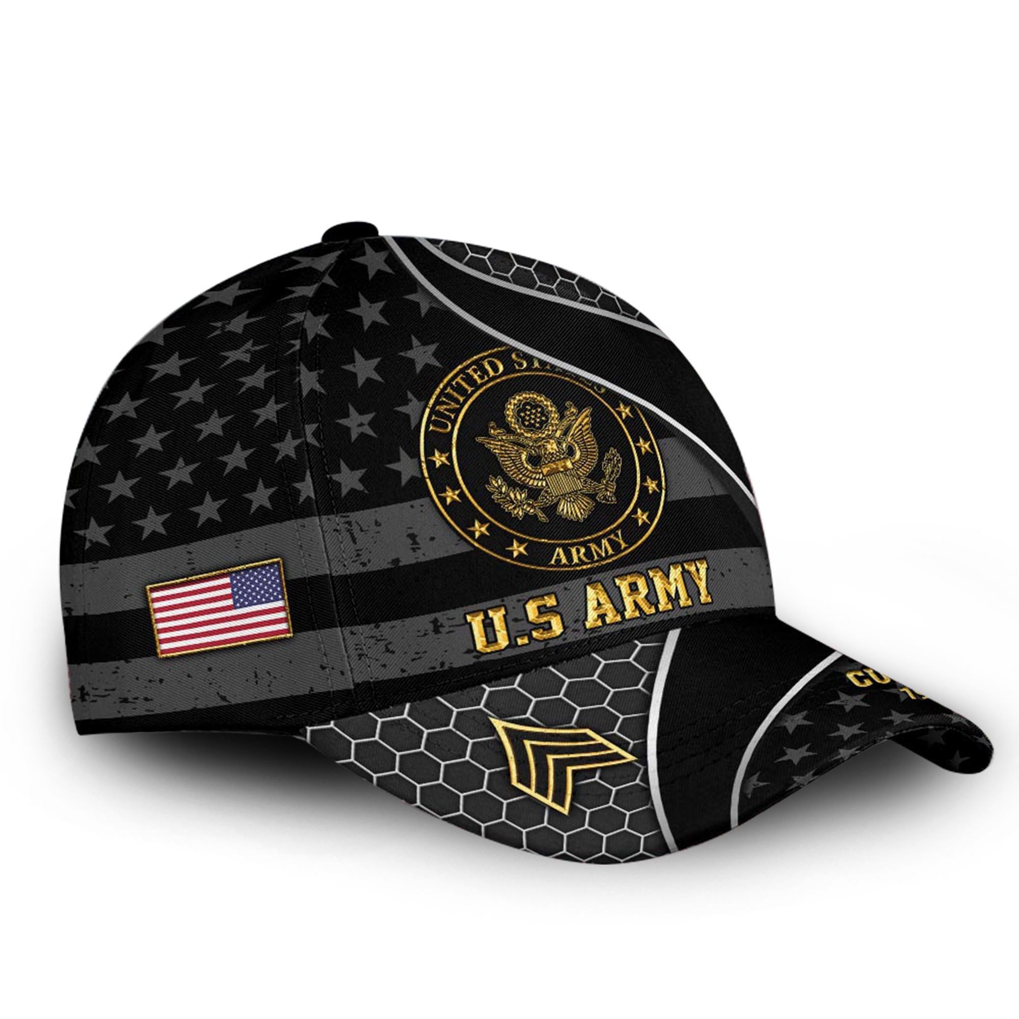 Premium Custom Name, Rank, US Army Cap VPVC000136, Gifts For Army Veteran, Gifts For Dad, For Husband, Best Gifts On Father's Day, Independence Day, Veterans Day.