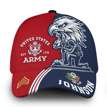 Premium Custom Name, Rank, US Army Cap VPVC000132, Gifts For Army Veteran, Gifts For Dad, For Husband, Best Gifts On Father's Day, Independence Day, Veterans Day.