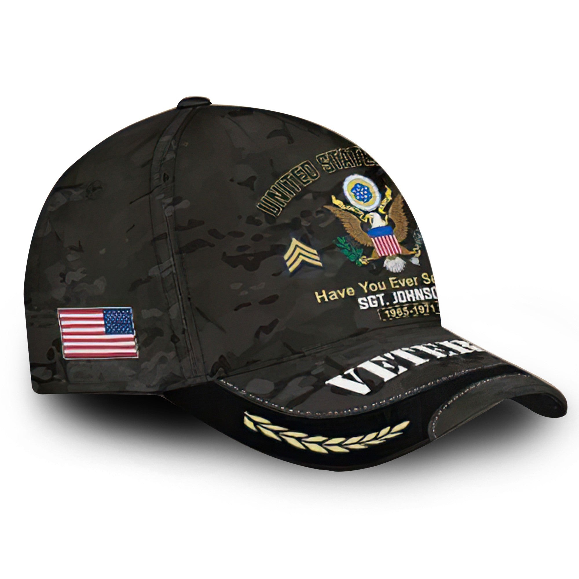 Premium Custom Name, Rank, Year, US Army Cap VPVC000128, Gifts For Army Veteran, Best Gifts On Father's Day, Independence Day, Veterans Day.