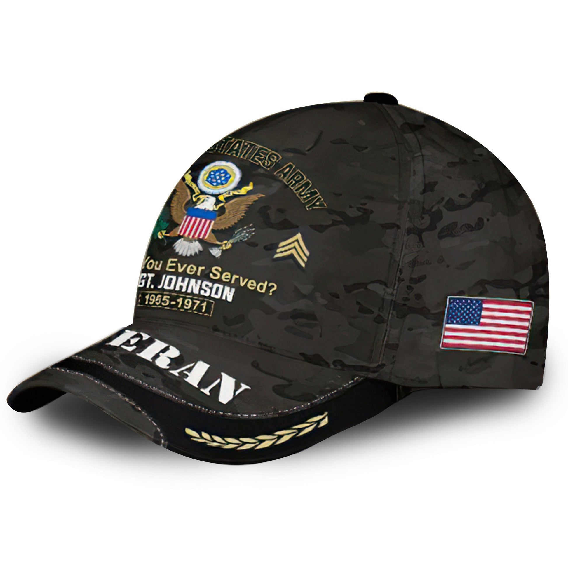 Premium Custom Name, Rank, Year, US Army Cap VPVC000128, Gifts For Army Veteran, Best Gifts On Father's Day, Independence Day, Veterans Day.