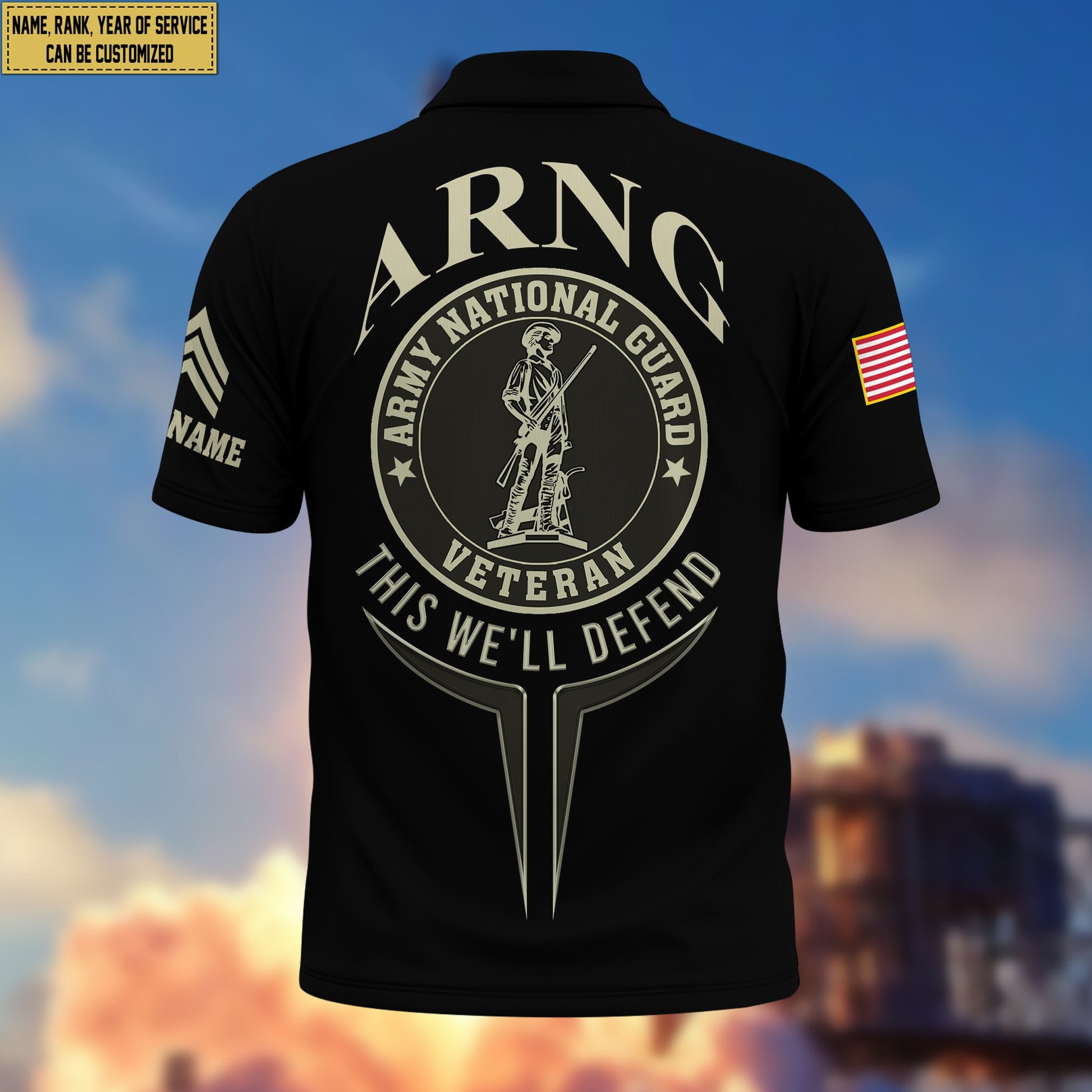 Premium Custom Army National Guard Veteran Polo Shirt VPVC206308, Gifts for Army National Guard Veteran, Gifts For Dad, Gifts On Father's Day, Independence Day, Veterans Day.