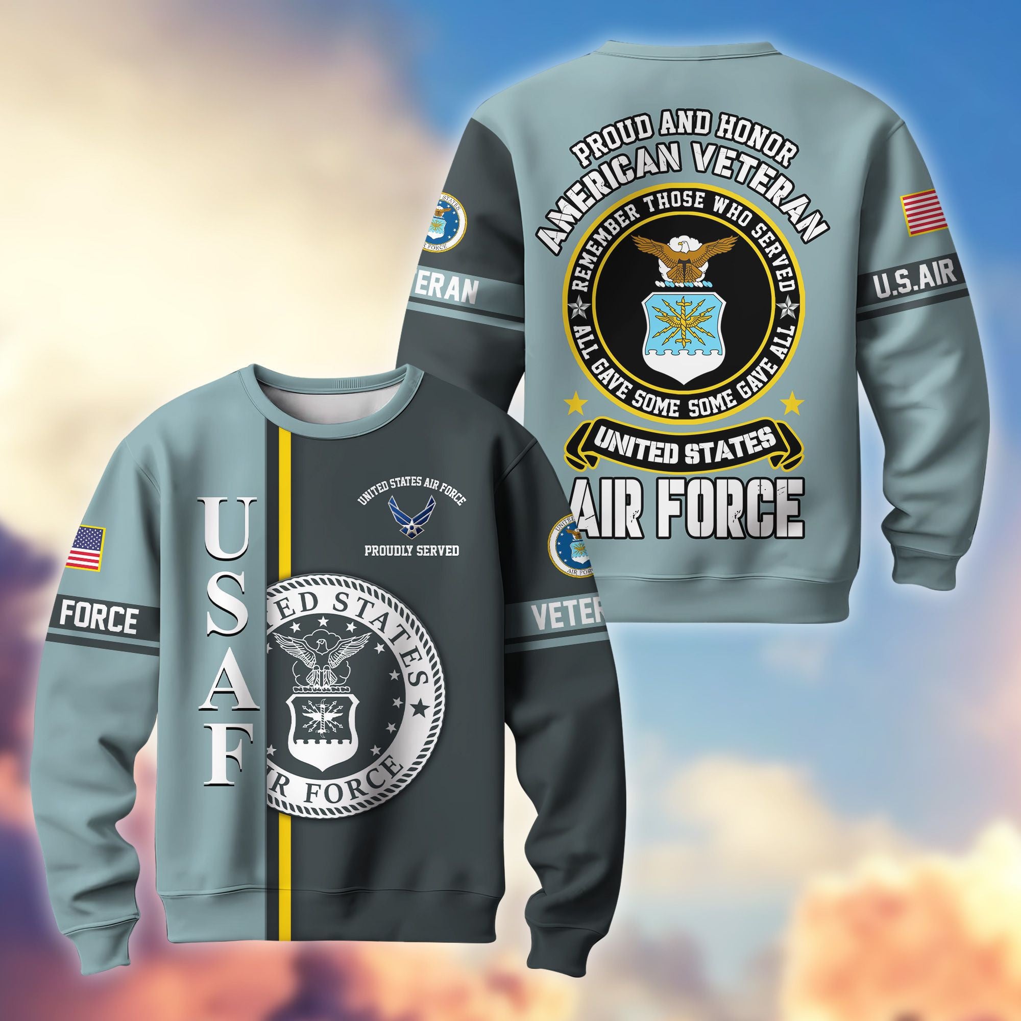 Premium US Veterans Sweatshirt BPHN140211, Gifts For US Veterans, Gifts On Father's Day, Memorial Day, Independence Day, Veterans Day.