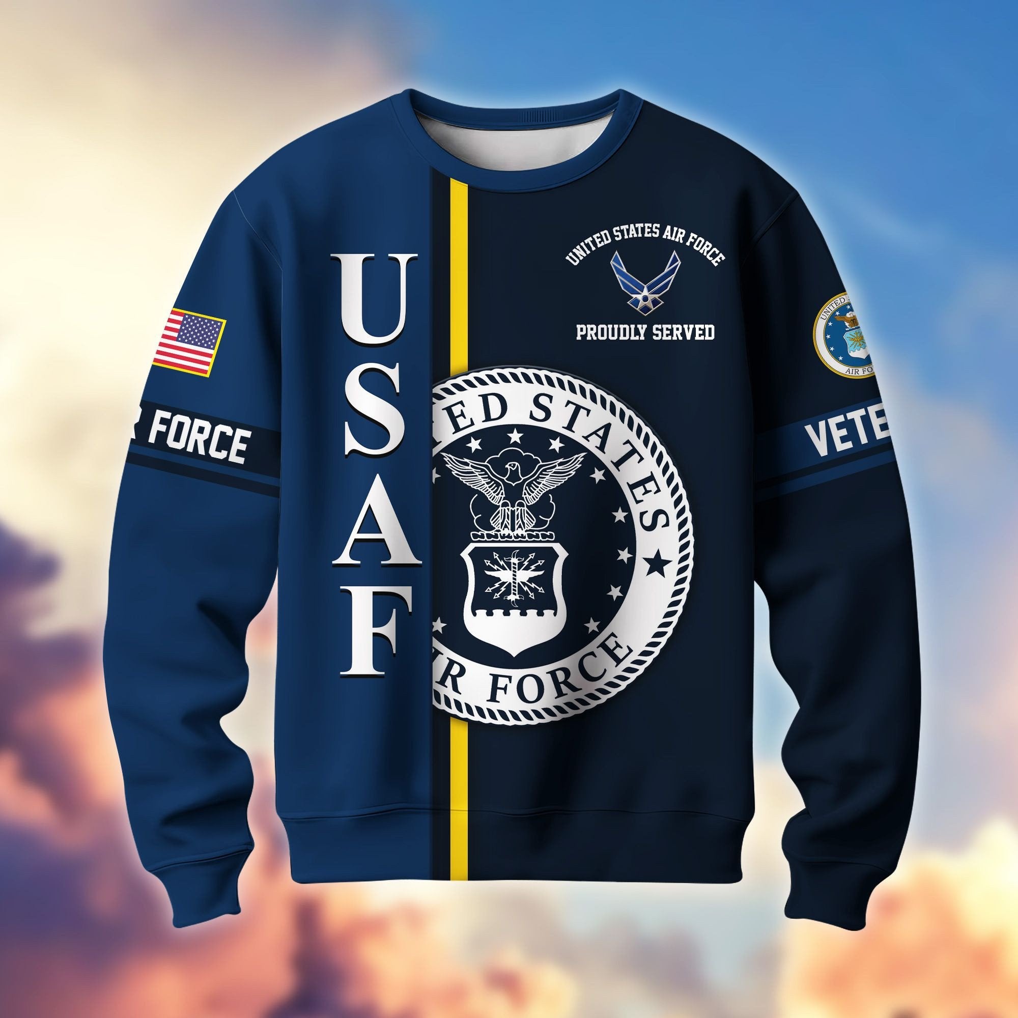 Premium US Veterans Sweatshirt BPHN140211, Gifts For US Veterans, Gifts On Father's Day, Memorial Day, Independence Day, Veterans Day.