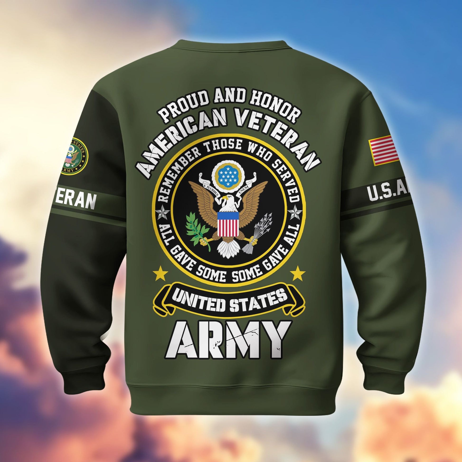 Premium US Veterans Sweatshirt BPHN140211, Gifts For US Veterans, Gifts On Father's Day, Memorial Day, Independence Day, Veterans Day.