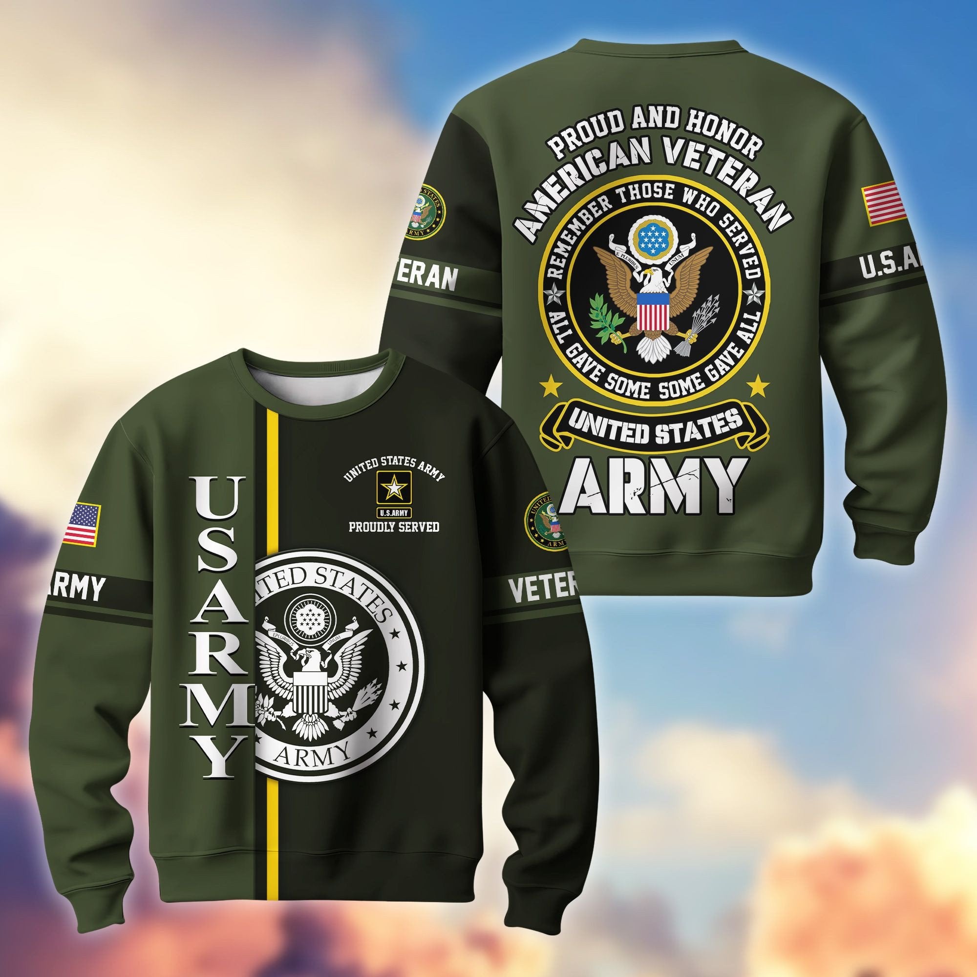 Premium US Veterans Sweatshirt BPHN140211, Gifts For US Veterans, Gifts On Father's Day, Memorial Day, Independence Day, Veterans Day.