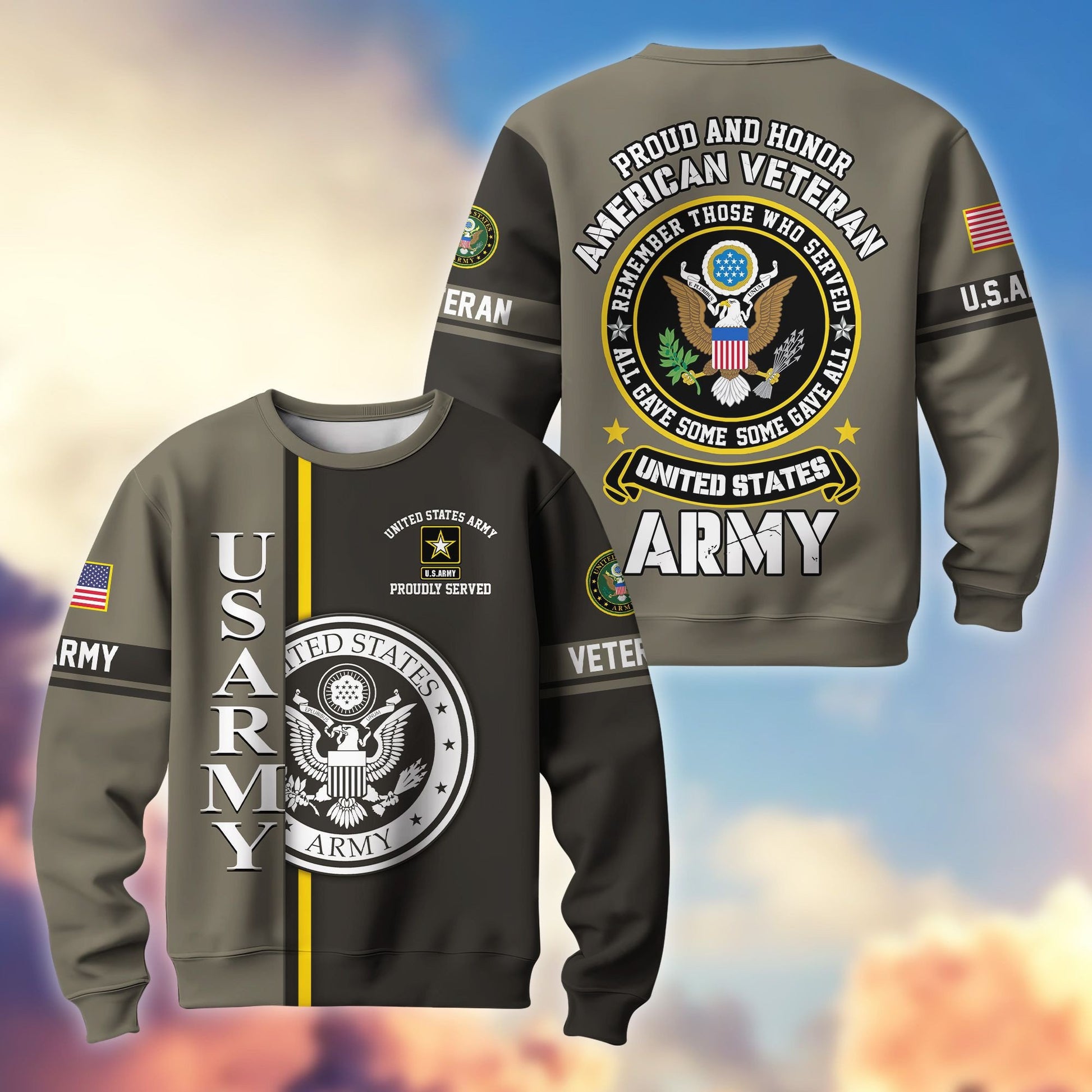 Premium US Veterans Sweatshirt BPHN140211, Gifts For US Veterans, Gifts On Father's Day, Memorial Day, Independence Day, Veterans Day.