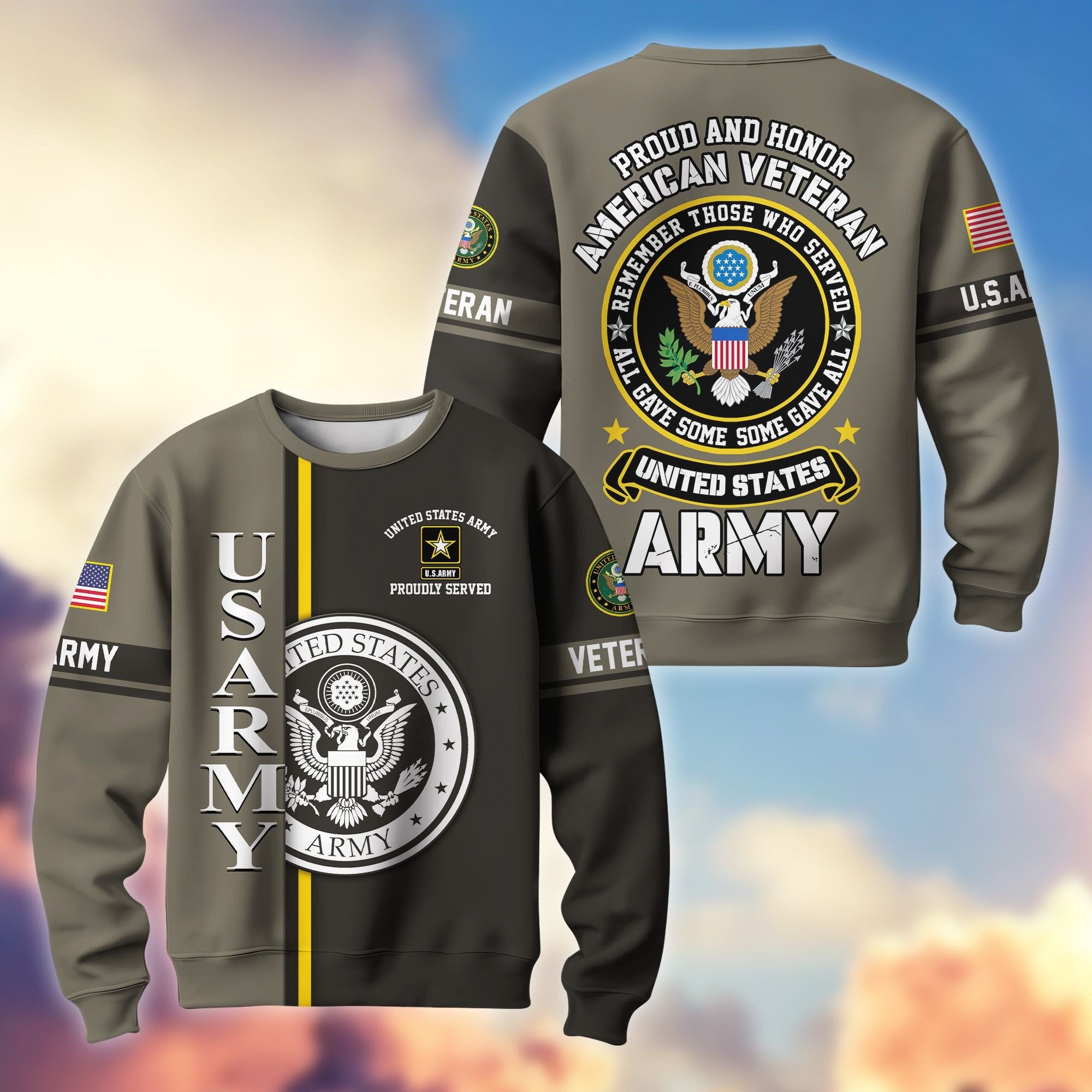Premium US Veterans Sweatshirt BPHN140211, Gifts For US Veterans, Gifts On Father's Day, Memorial Day, Independence Day, Veterans Day.