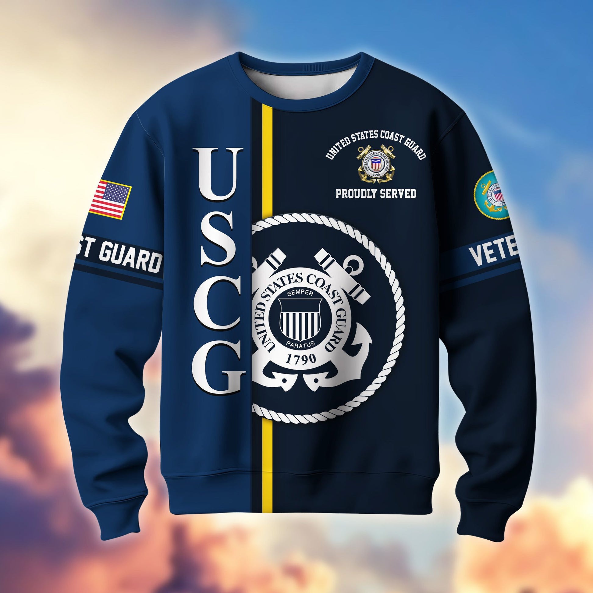 Premium US Veterans Sweatshirt BPHN140211, Gifts For US Veterans, Gifts On Father's Day, Memorial Day, Independence Day, Veterans Day.