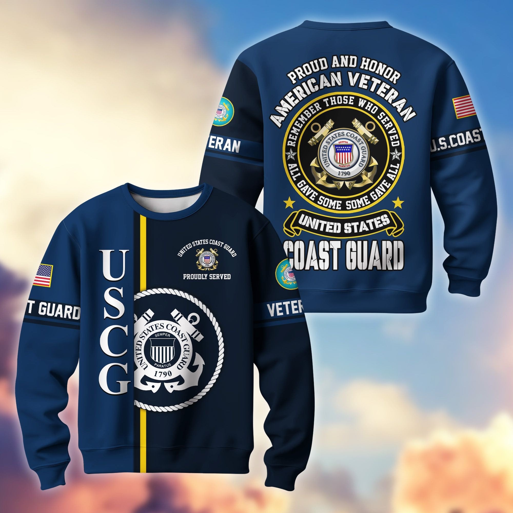 Premium US Veterans Sweatshirt BPHN140211, Gifts For US Veterans, Gifts On Father's Day, Memorial Day, Independence Day, Veterans Day.