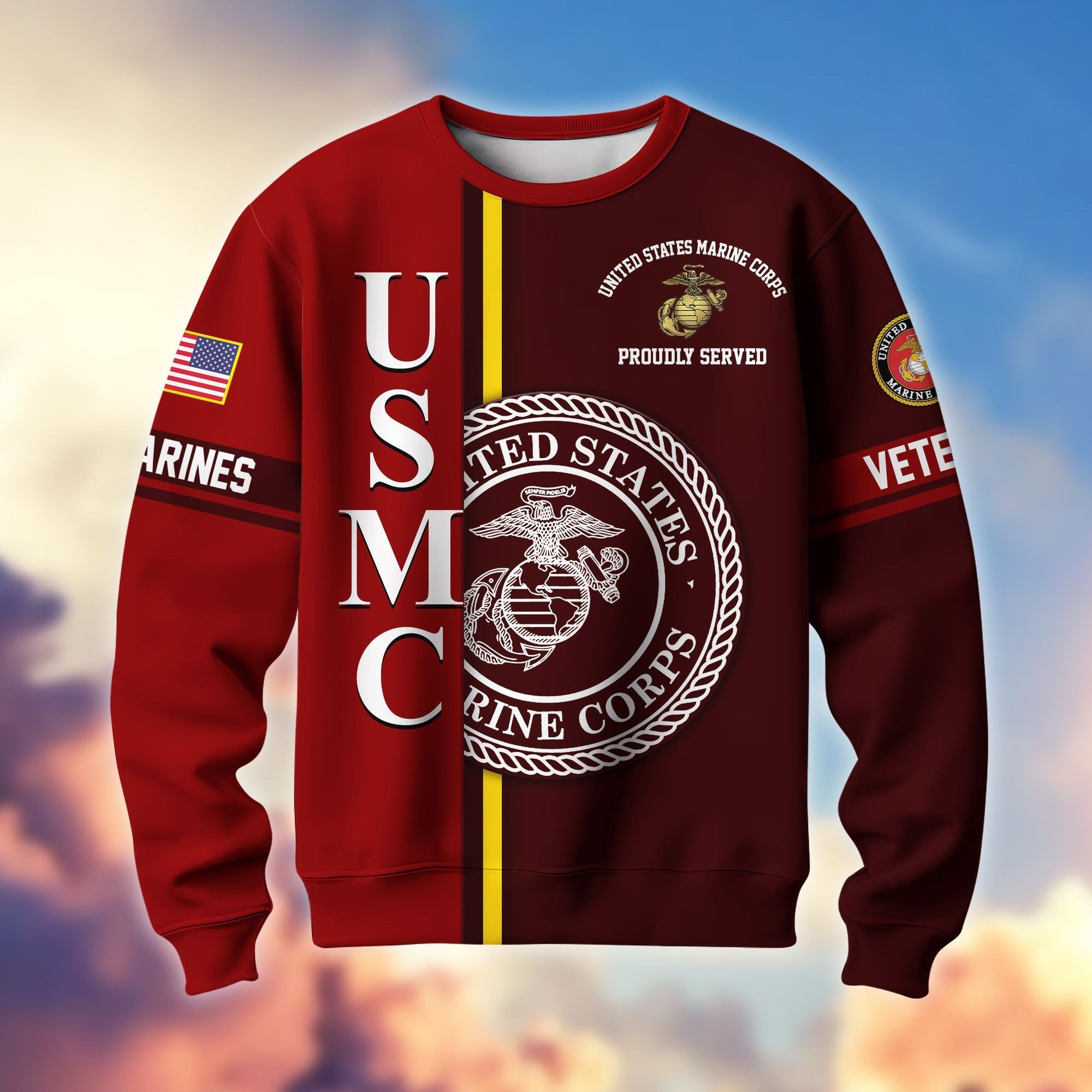 Premium US Veterans Sweatshirt BPHN140211, Gifts For US Veterans, Gifts On Father's Day, Memorial Day, Independence Day, Veterans Day.