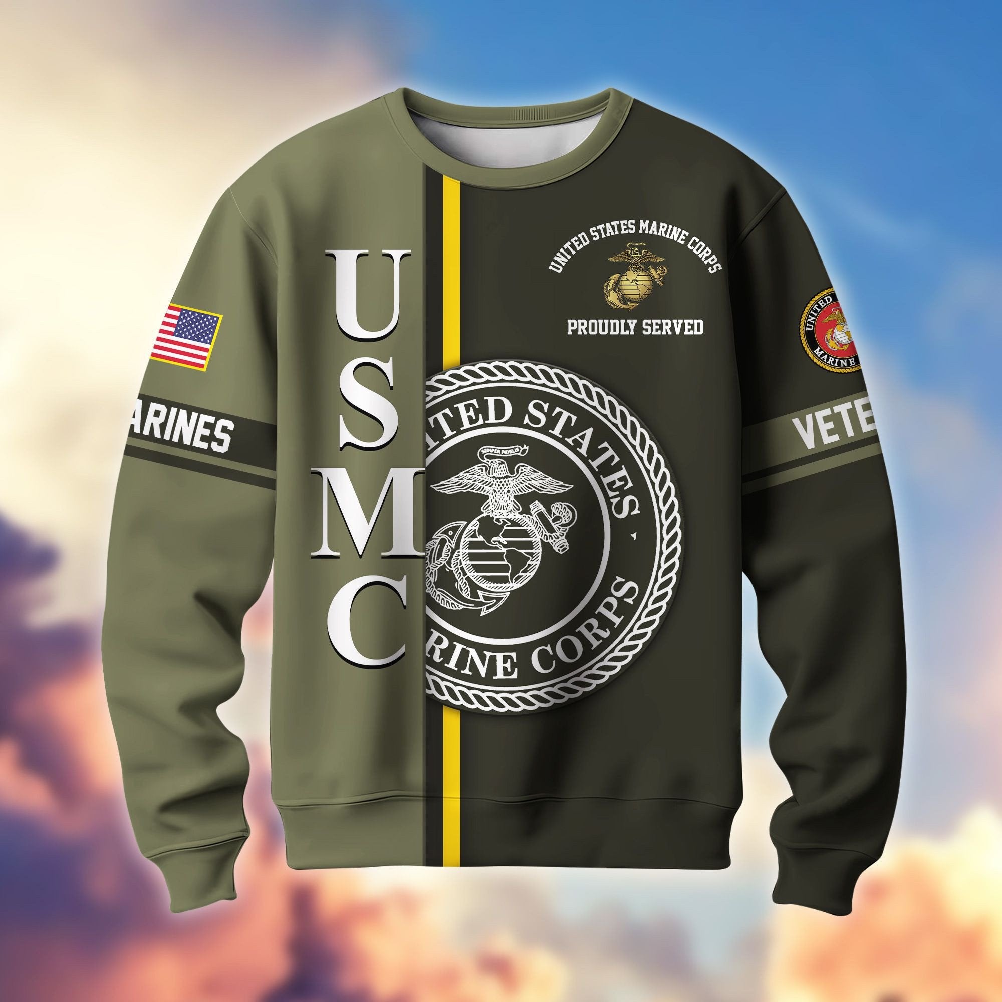 Premium US Veterans Sweatshirt BPHN140211, Gifts For US Veterans, Gifts On Father's Day, Memorial Day, Independence Day, Veterans Day.