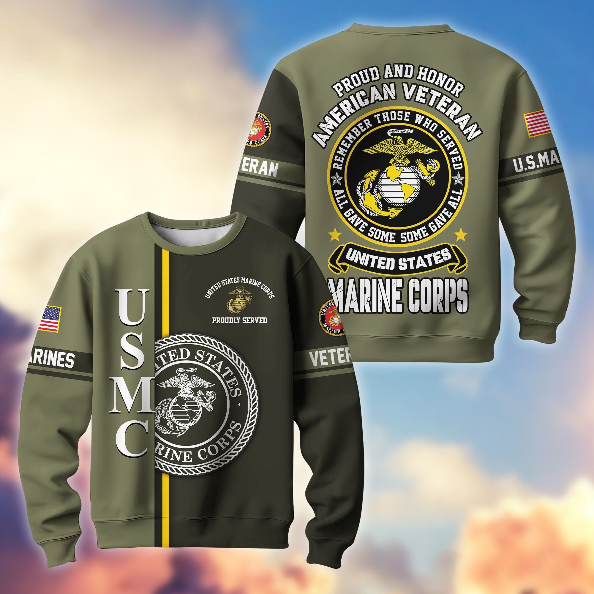 Premium US Veterans Sweatshirt BPHN140211, Gifts For US Veterans, Gifts On Father's Day, Memorial Day, Independence Day, Veterans Day.