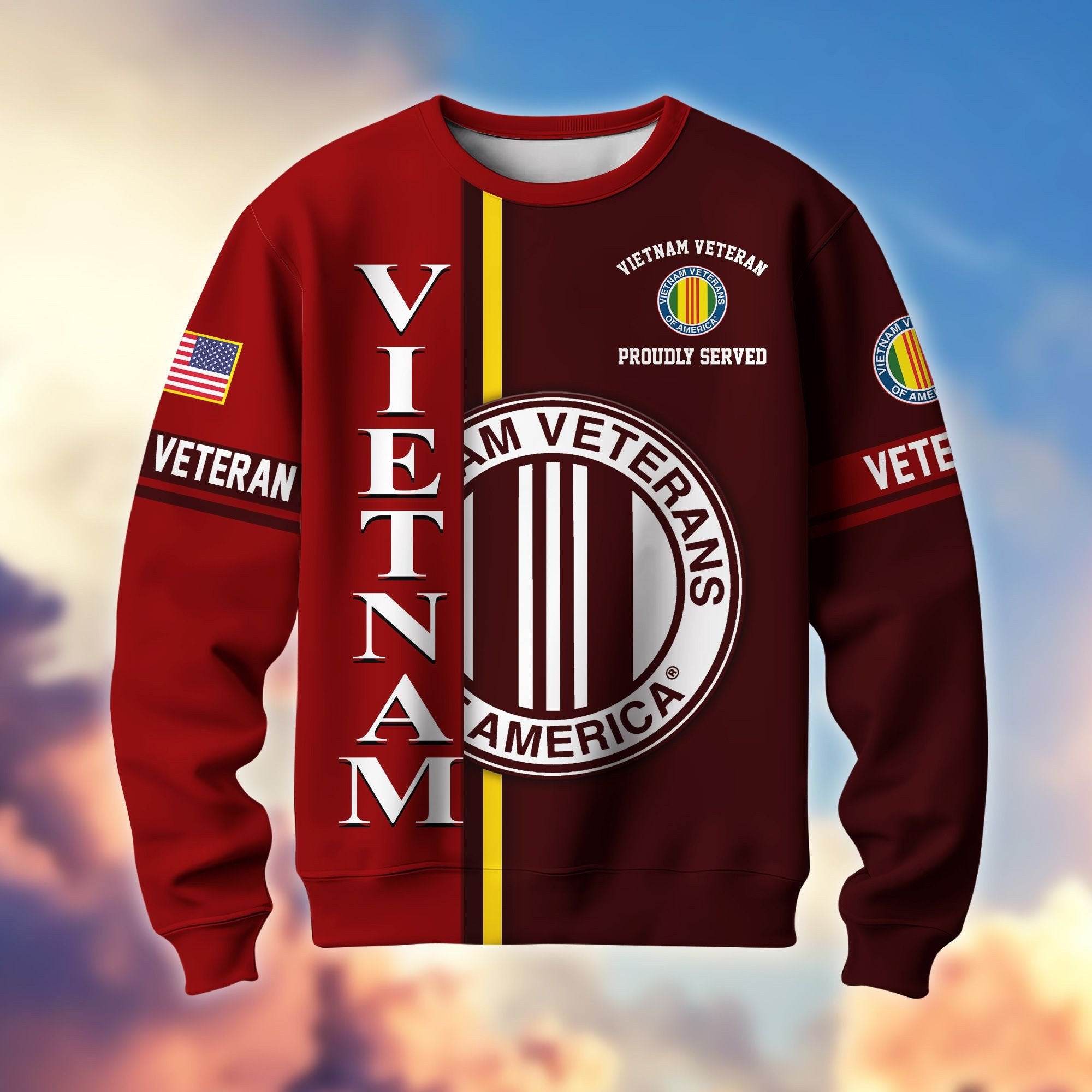 Premium US Veterans Sweatshirt BPHN140211, Gifts For US Veterans, Gifts On Father's Day, Memorial Day, Independence Day, Veterans Day.