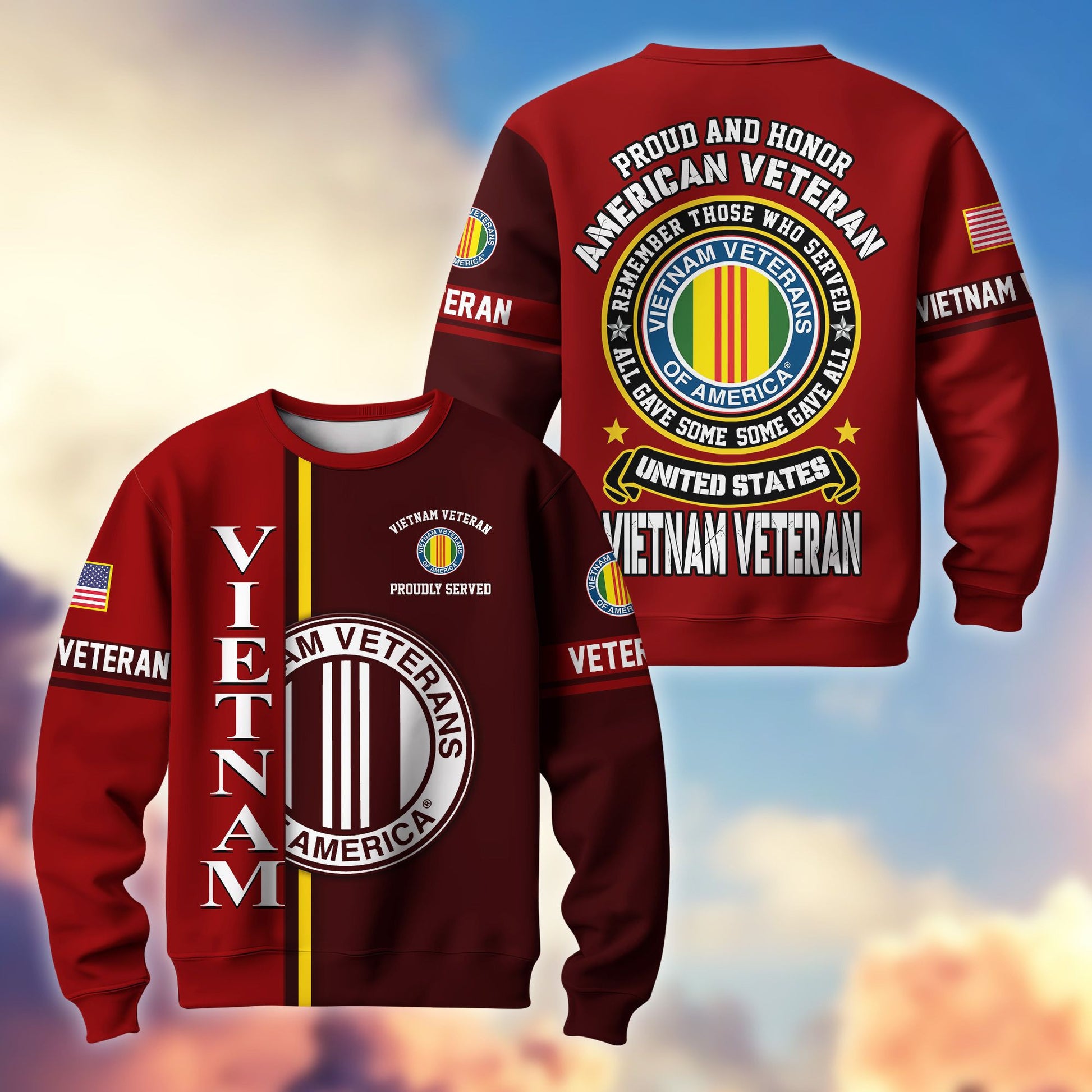 Premium US Veterans Sweatshirt BPHN140211, Gifts For US Veterans, Gifts On Father's Day, Memorial Day, Independence Day, Veterans Day.