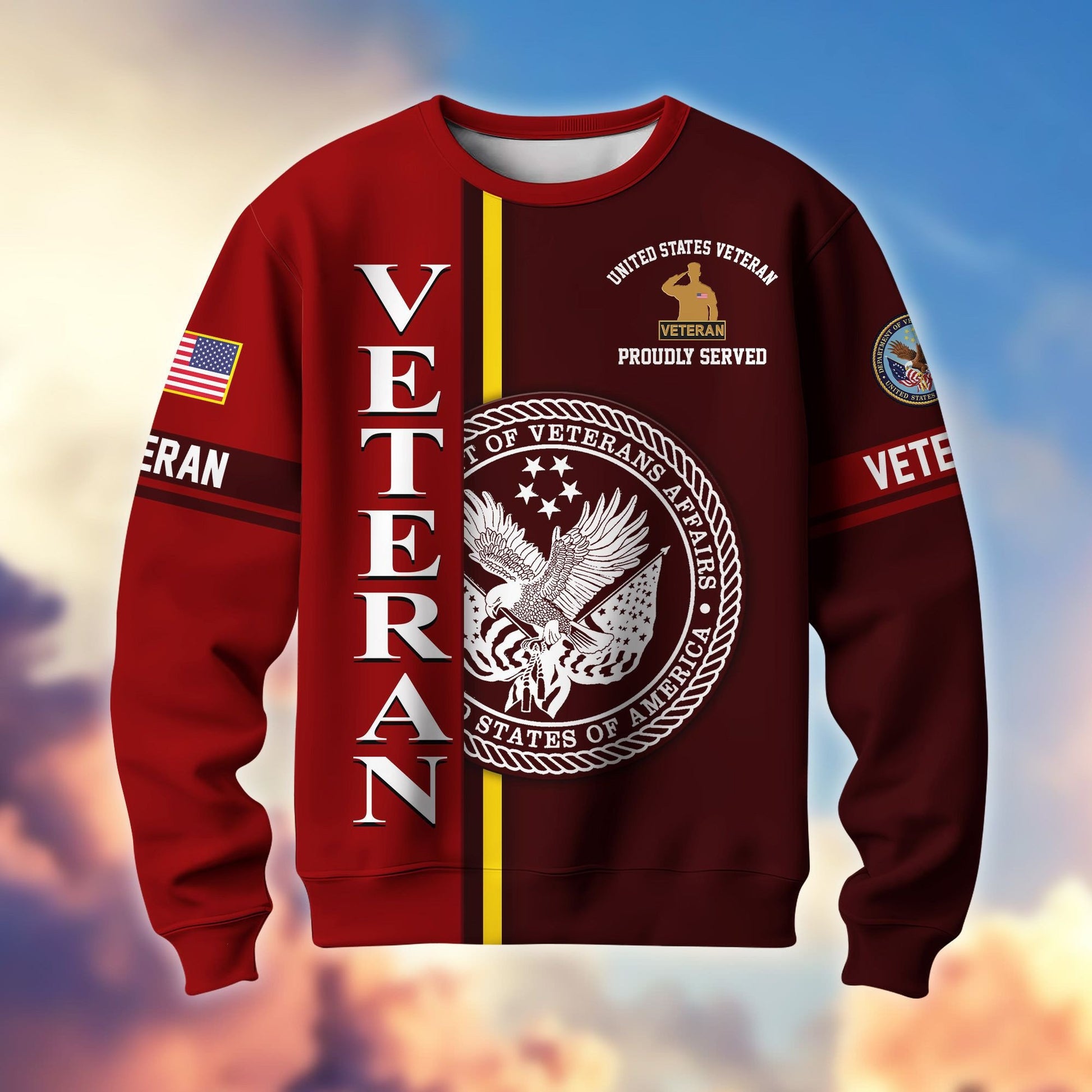 Premium US Veterans Sweatshirt BPHN140211, Gifts For US Veterans, Gifts On Father's Day, Memorial Day, Independence Day, Veterans Day.