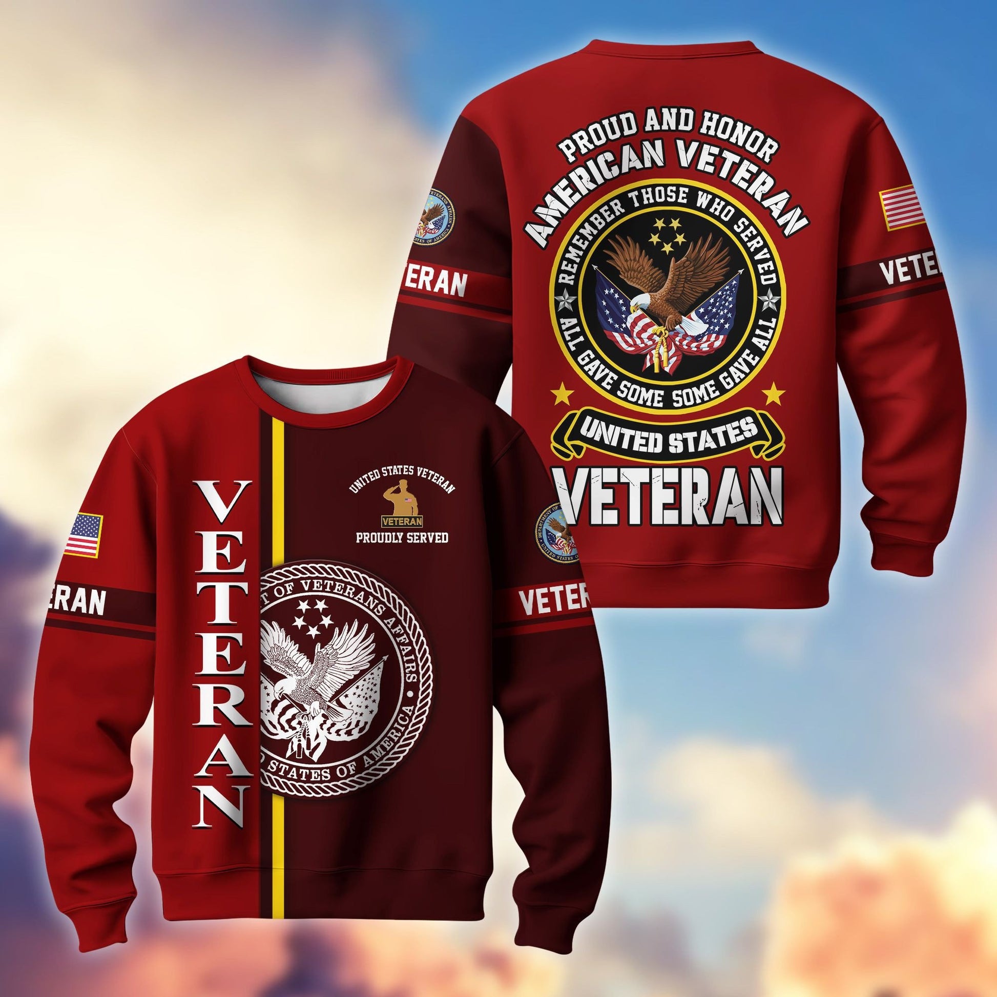 Premium US Veterans Sweatshirt BPHN140211, Gifts For US Veterans, Gifts On Father's Day, Memorial Day, Independence Day, Veterans Day.