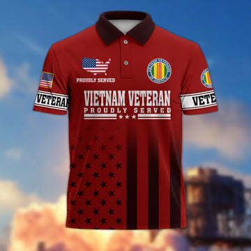 Premium Vietnam Veteran Polo Shirt VPVC206406, Gifts for Vietnam Veteran, Gifts For Dad, Gifts On Father's Day, Independence Day, Veterans Day.