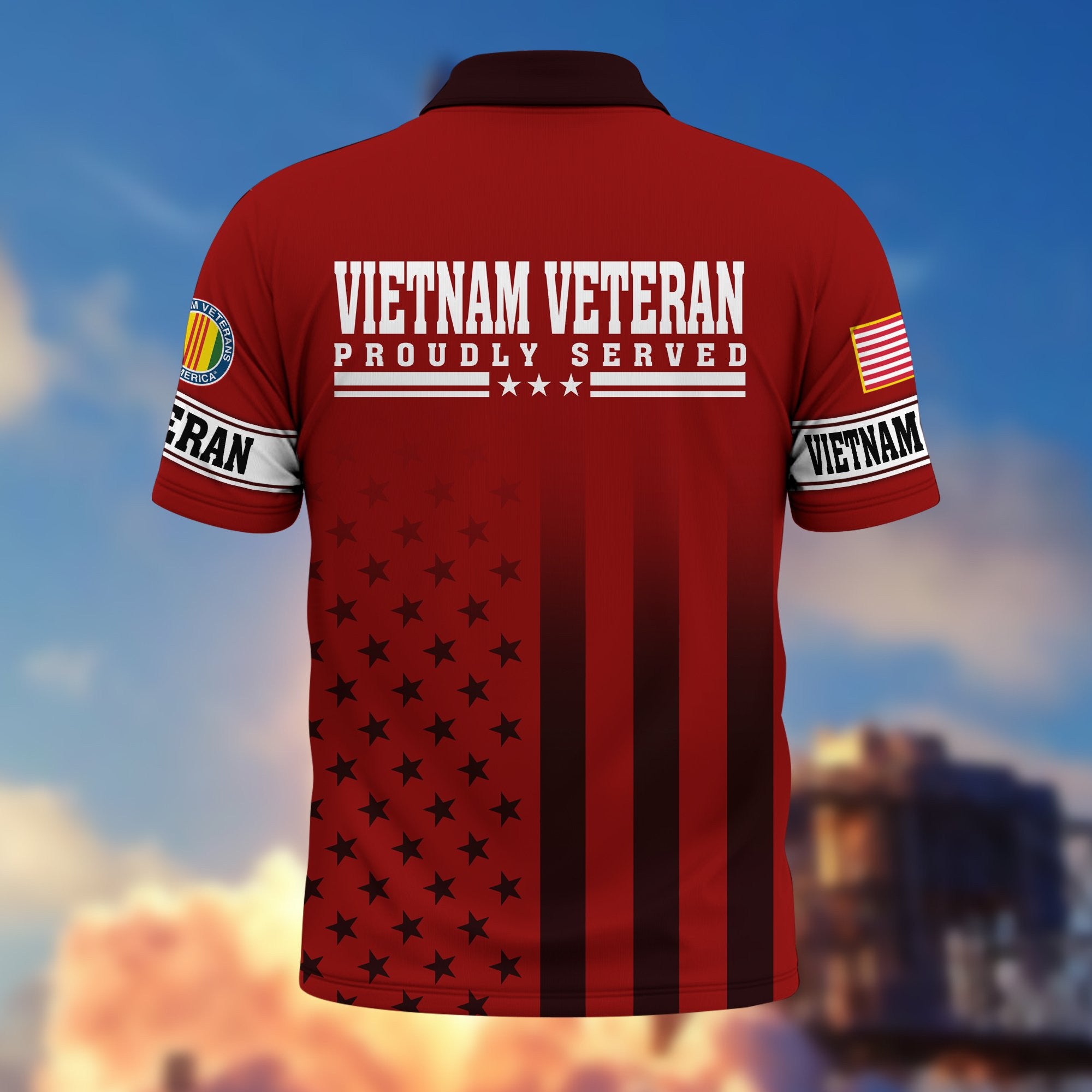 Premium Vietnam Veteran Polo Shirt VPVC206406, Gifts for Vietnam Veteran, Gifts For Dad, Gifts On Father's Day, Independence Day, Veterans Day.
