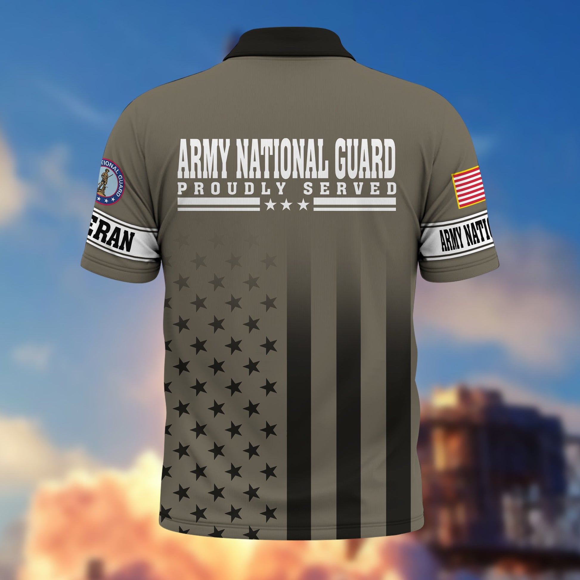 Premium Army National Guard Polo Shirt VPVC206408, Gifts for Army National Guard Veteran, Gifts For Dad, Gifts On Father's Day, Independence Day, Veterans Day.