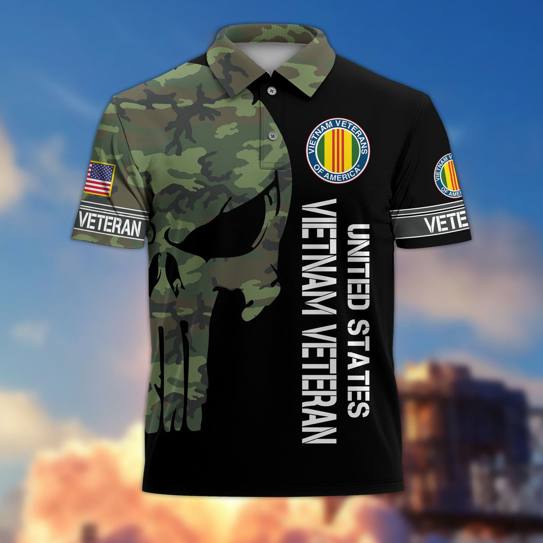 Premium Vietnam Veteran Polo Shirt VPVC206506, Gifts for Vietnam Veteran, Gifts For Dad, Gifts On Father's Day, Independence Day, Veterans Day.