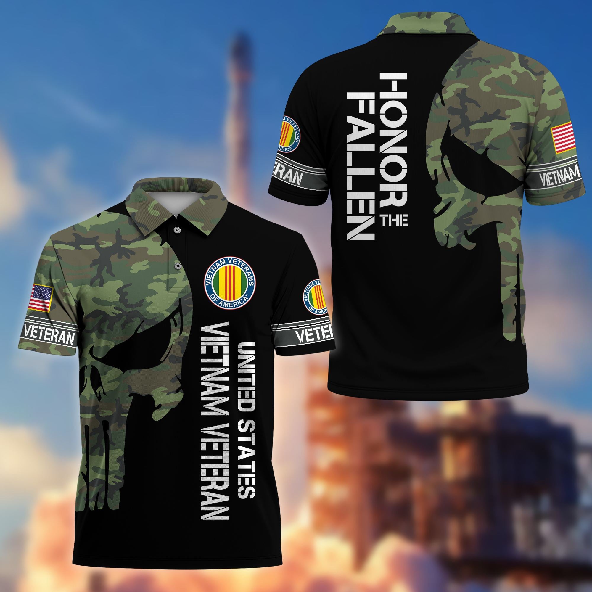 Premium Vietnam Veteran Polo Shirt VPVC206506, Gifts for Vietnam Veteran, Gifts For Dad, Gifts On Father's Day, Independence Day, Veterans Day.