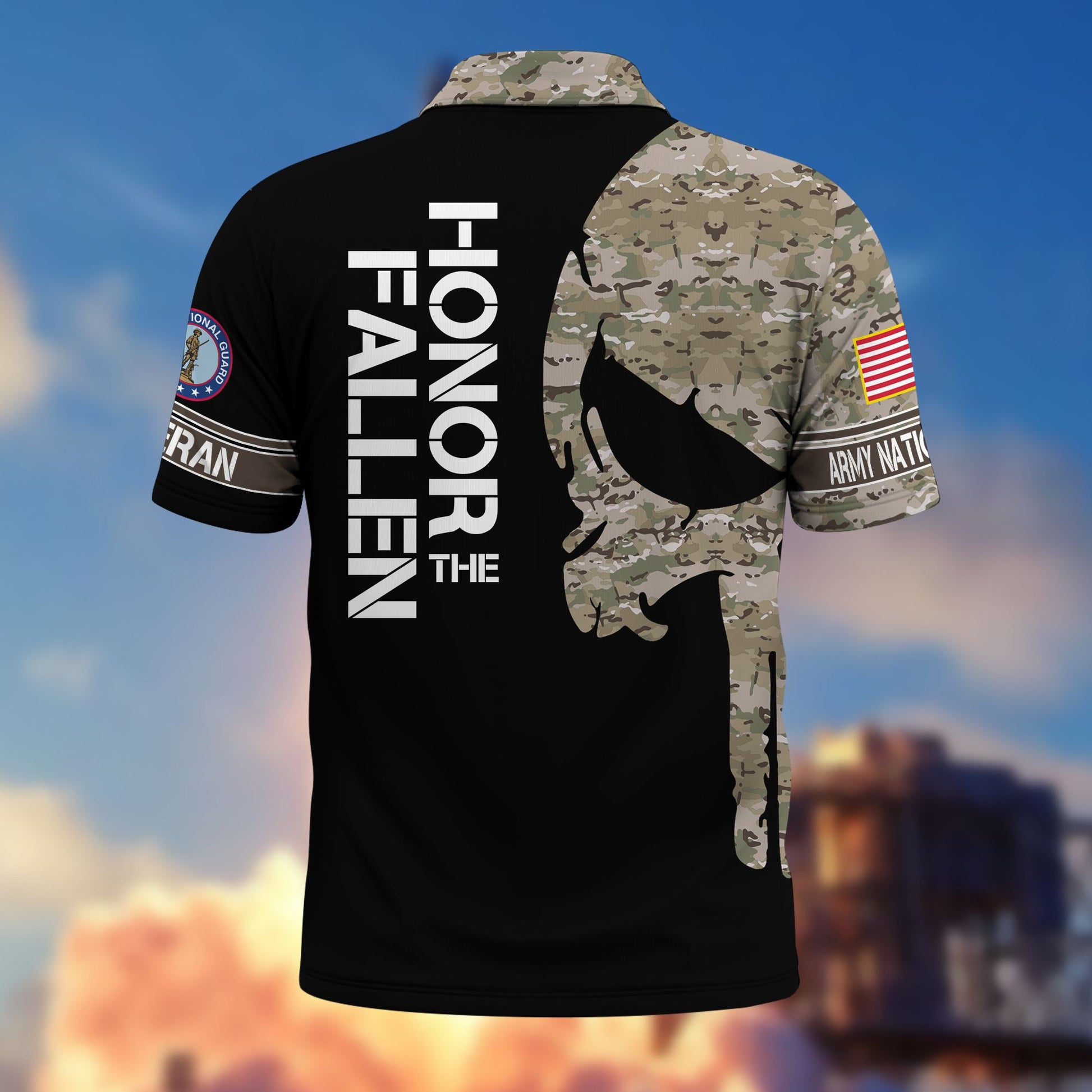 Premium Army National Guard Polo Shirt VPVC206508, Gifts for Army National Guard Veteran, Gifts For Dad, Gifts On Father's Day, Independence Day, Veterans Day.