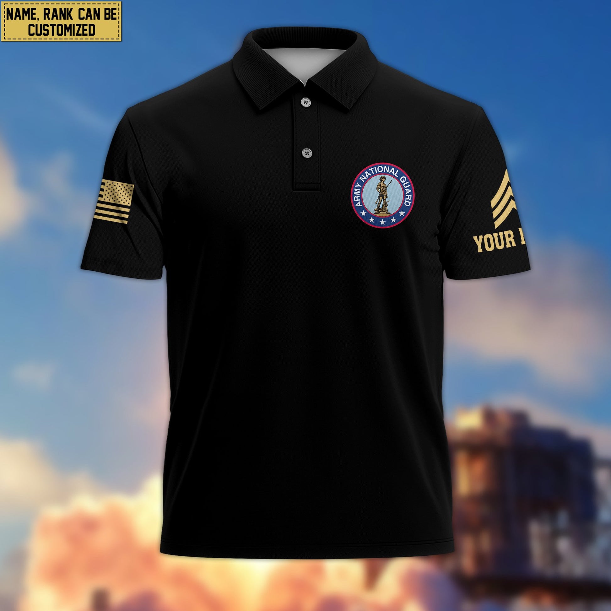Premium Custom Army National Guard Veteran Polo Shirt VPVC206608, Gifts for Army National Guard Veteran, Gifts For Dad, Gifts On Father's Day, Independence Day, Veterans Day.
