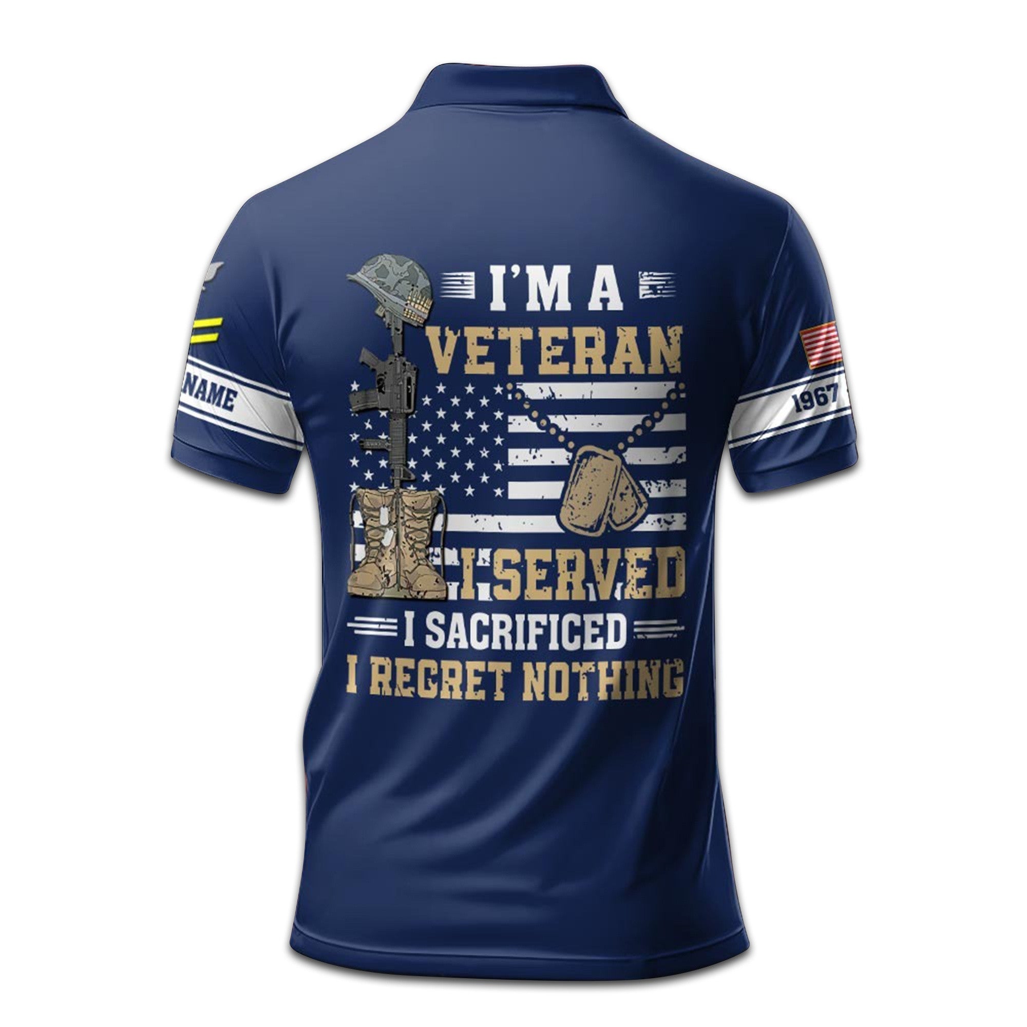 Premium Custom Name, Rank, Year US Navy Polo Shirt VPVC207702, Gifts for Navy Veteran, Gifts For Dad, Gifts On Father's Day, Independence Day, Veterans Day.