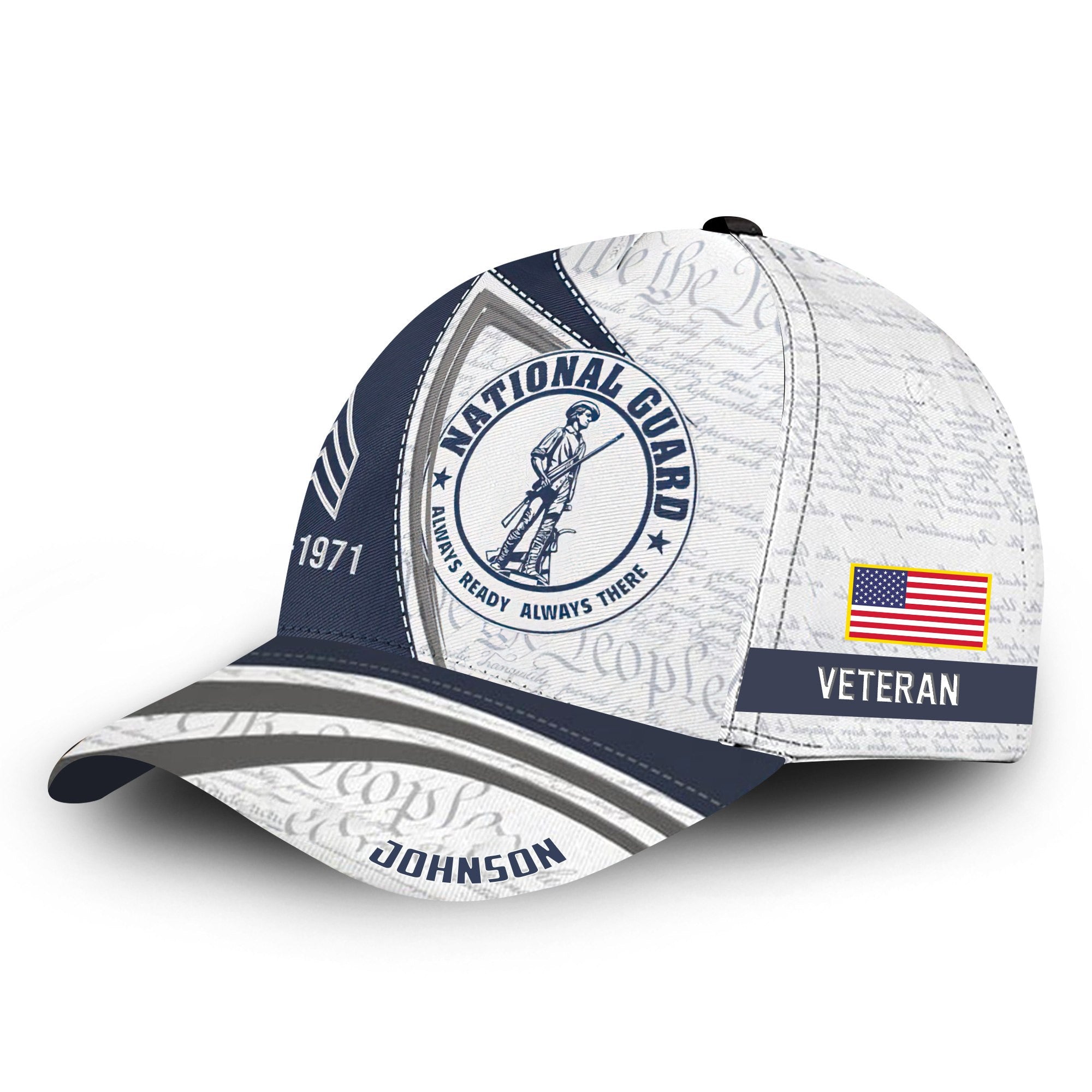 Premium US Army National Gurad Cap VPVC000140, Custom Name, Rank, Year, Gifts For Army National Gurad Veteran, Best Gifts On Father's Day, Armed Forces Day, Independence Day, Veterans Day.