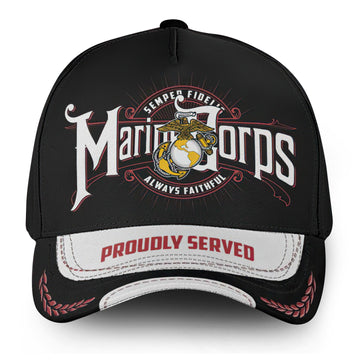 Premium USMC Cap VPVC000143, Custom Name, Rank, Gifts For Marine Veteran, Best Gifts On Father's Day, Armed Forces Day, Independence Day, Veterans Day.