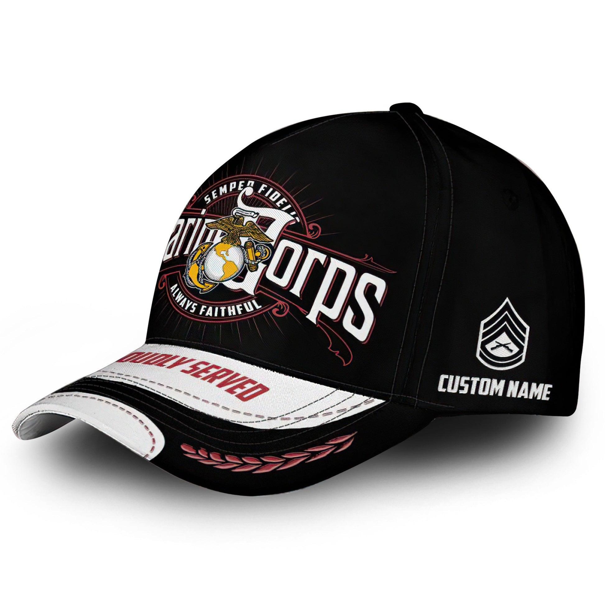 Premium USMC Cap VPVC000143, Custom Name, Rank, Gifts For Marine Veteran, Best Gifts On Father's Day, Armed Forces Day, Independence Day, Veterans Day.