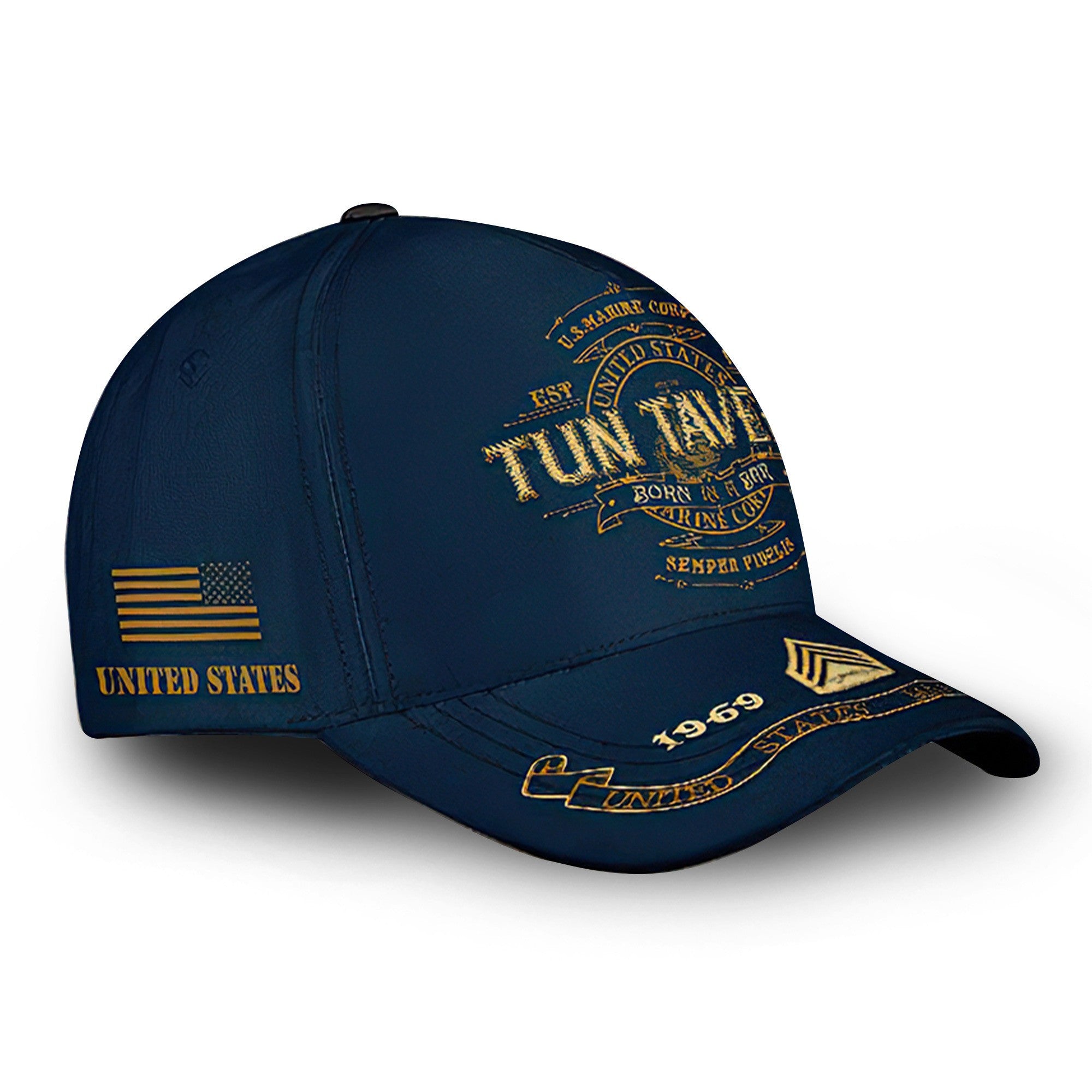 Premium USMC Cap VPVC000146, Custom Name, Rank, Year, Gifts For Marine Veteran, Best Gifts On Father's Day, Armed Forces Day, Independence Day, Veterans Day.