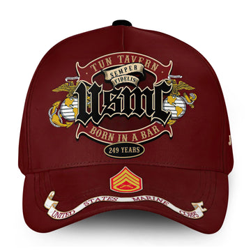 Premium USMC Cap VPVC000148, Custom Name, Rank, Gifts For Marine Veteran, Best Gifts On Father's Day, Armed Forces Day, Independence Day, Veterans Day.