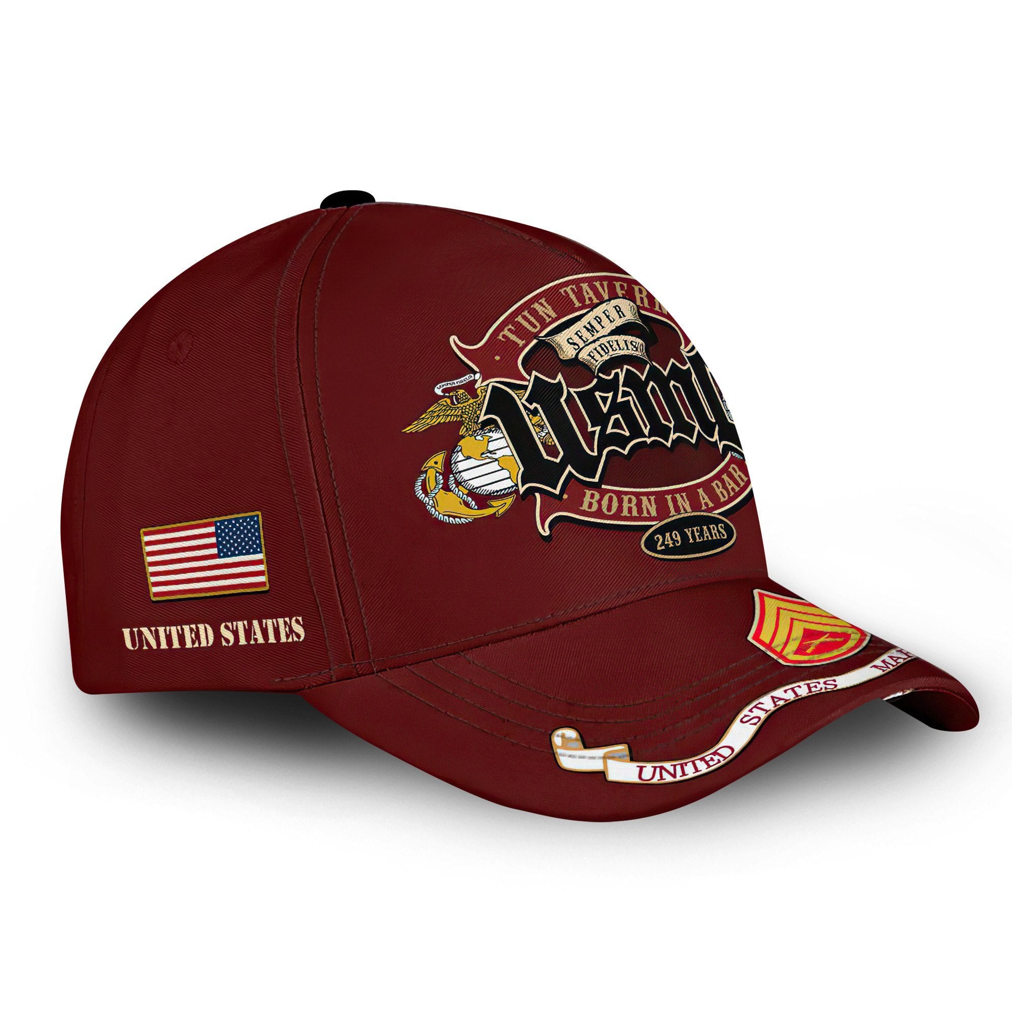 Premium USMC Cap VPVC000148, Custom Name, Rank, Gifts For Marine Veteran, Best Gifts On Father's Day, Armed Forces Day, Independence Day, Veterans Day.